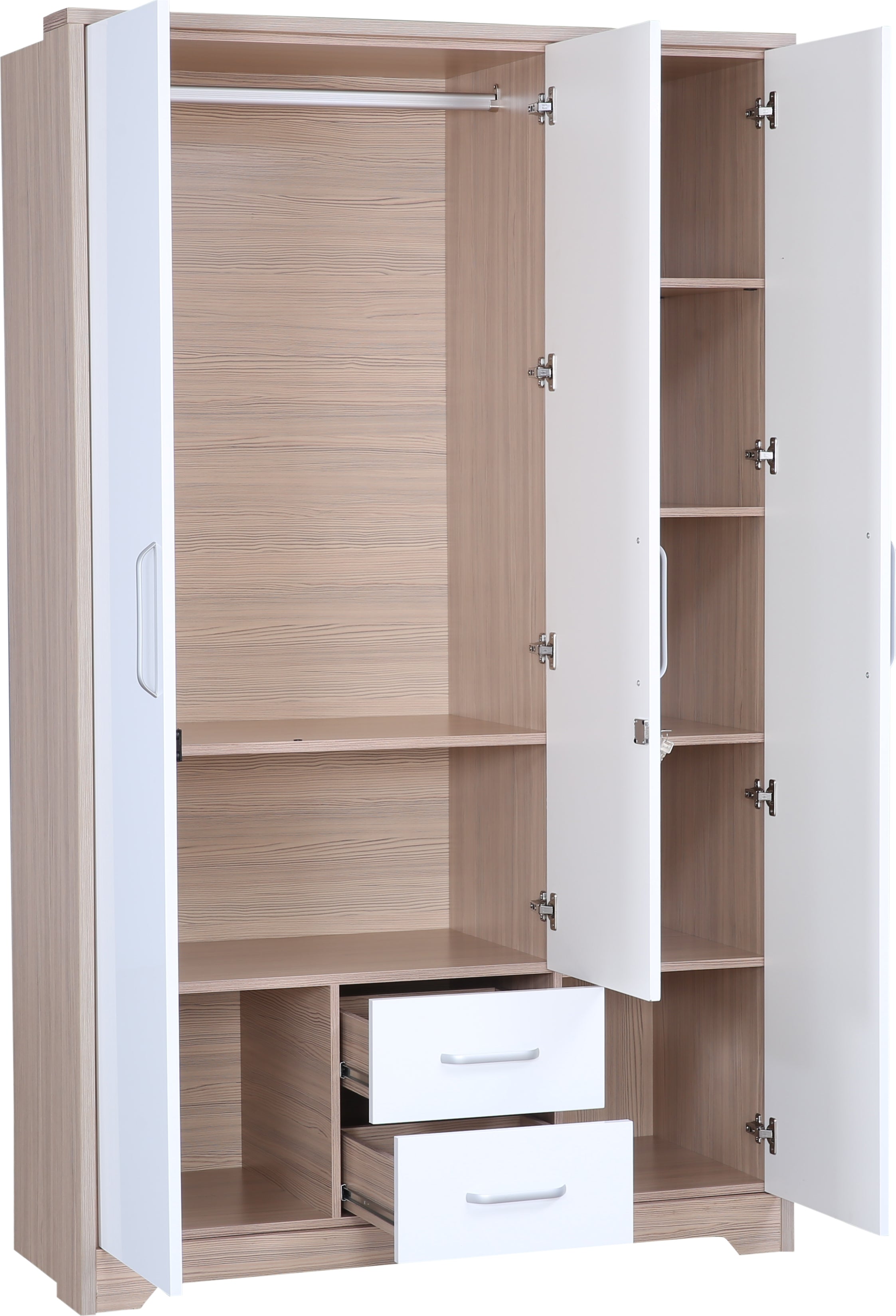 Ambra Three door Wardrobe in Oak Colour