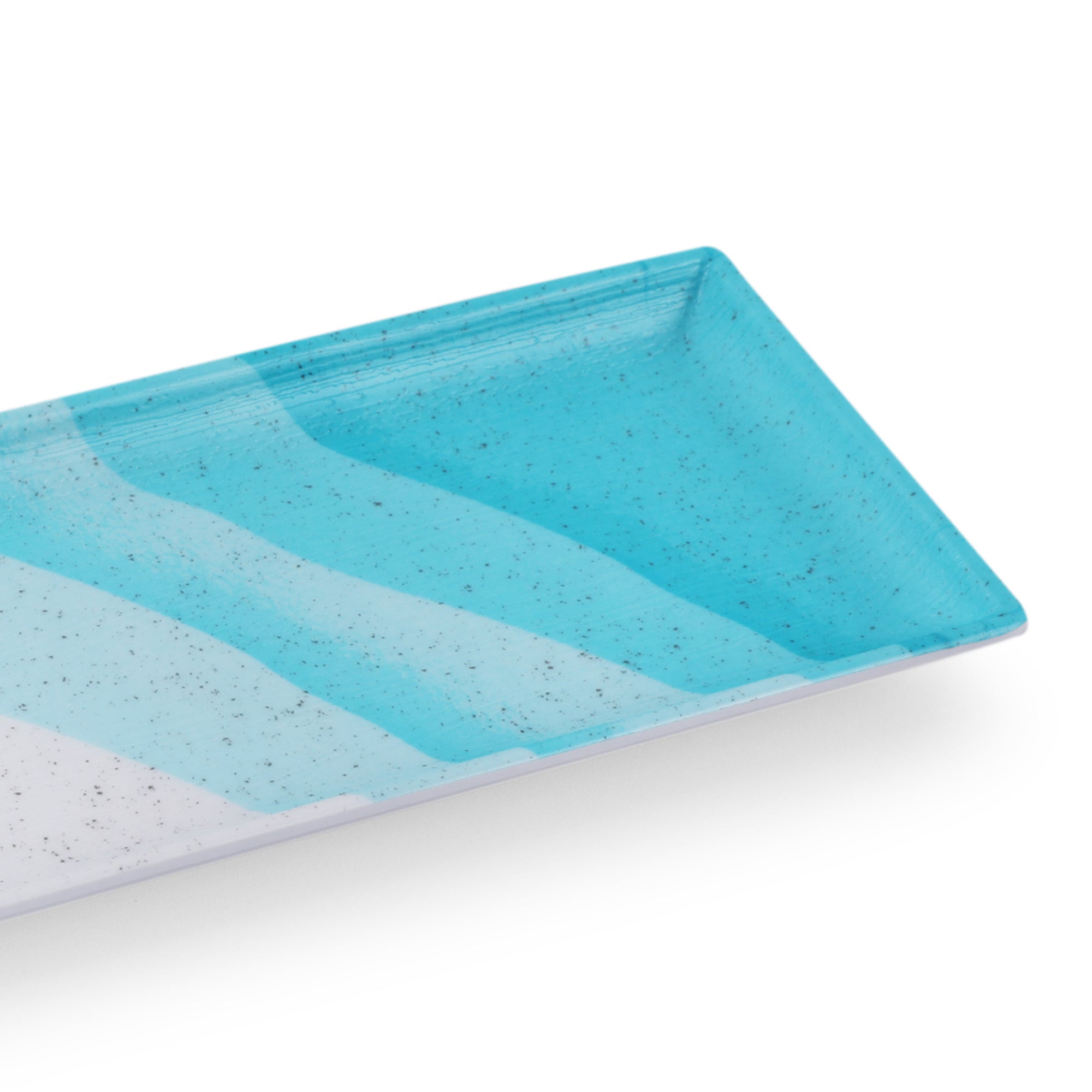 Emilia Melamine Speckles Platter Small in Dusky Blue Colour