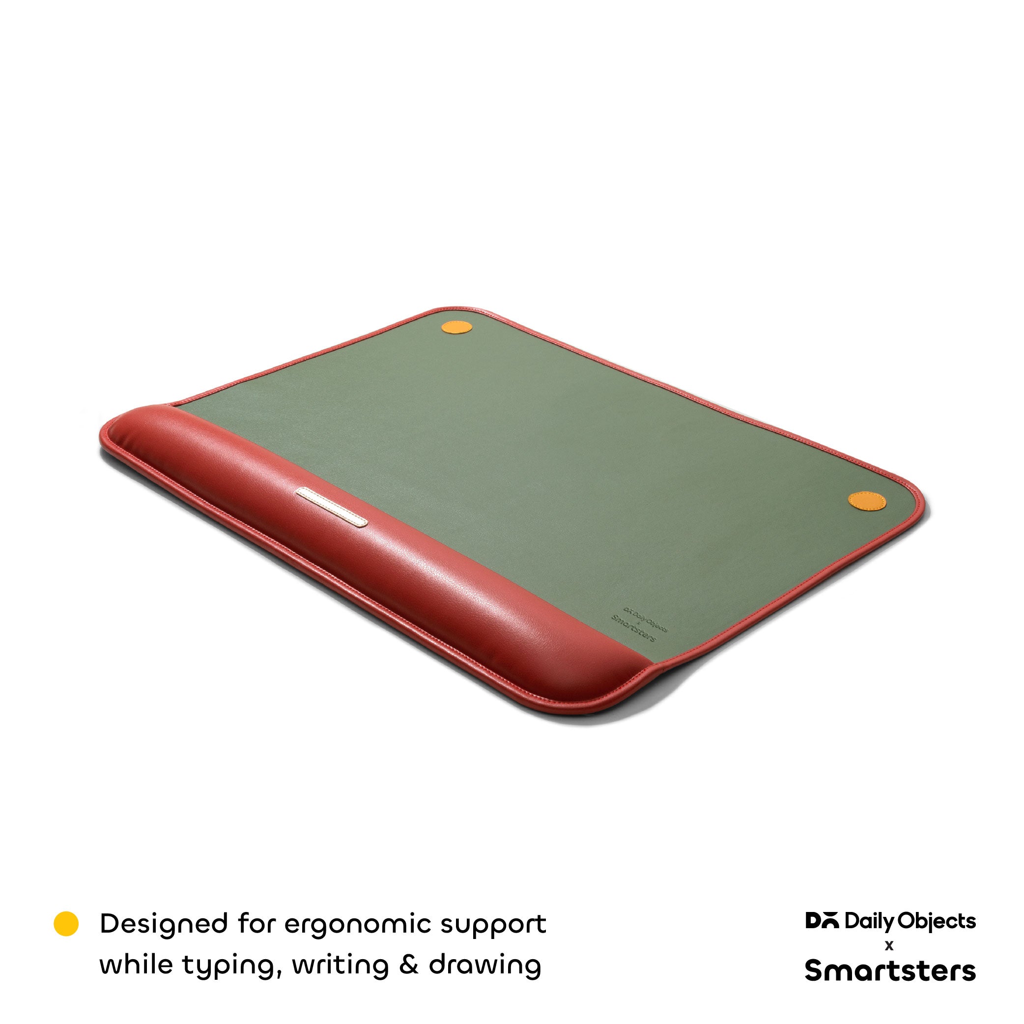 Ellie MDF + Leatherite Table Mat in Navy & Red Colour
