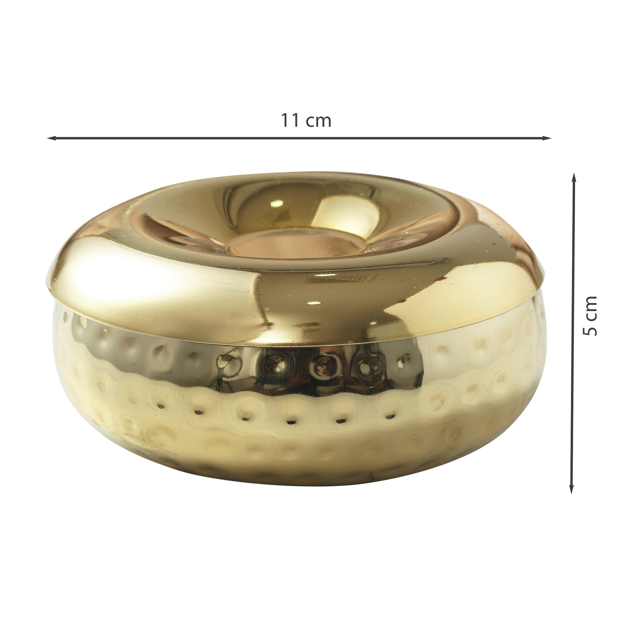 Sapphire Steel with Gold Finish Snack Bowl Set of 7 in Gold Colour