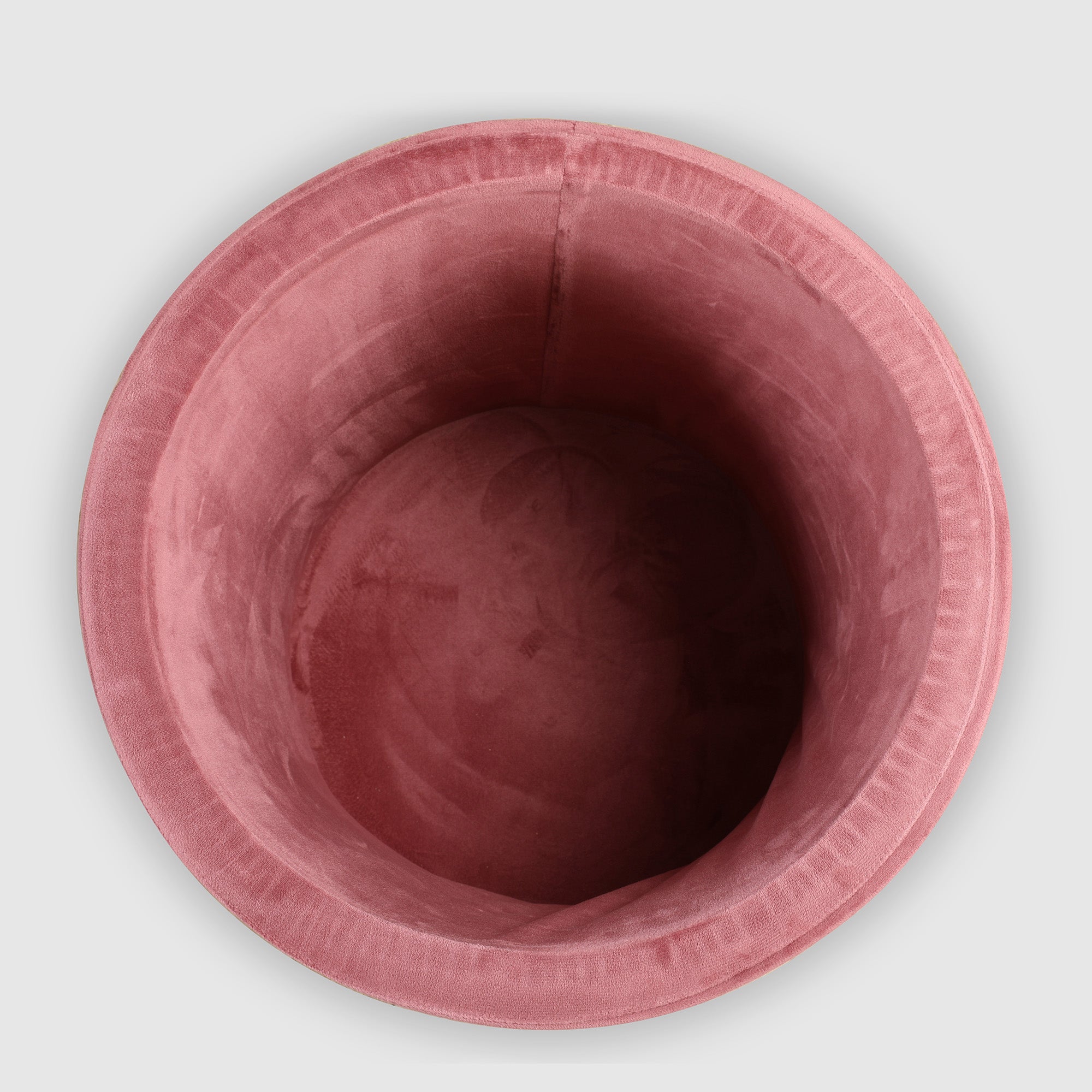 Barrel Fabric Ottomans in Blush Colour