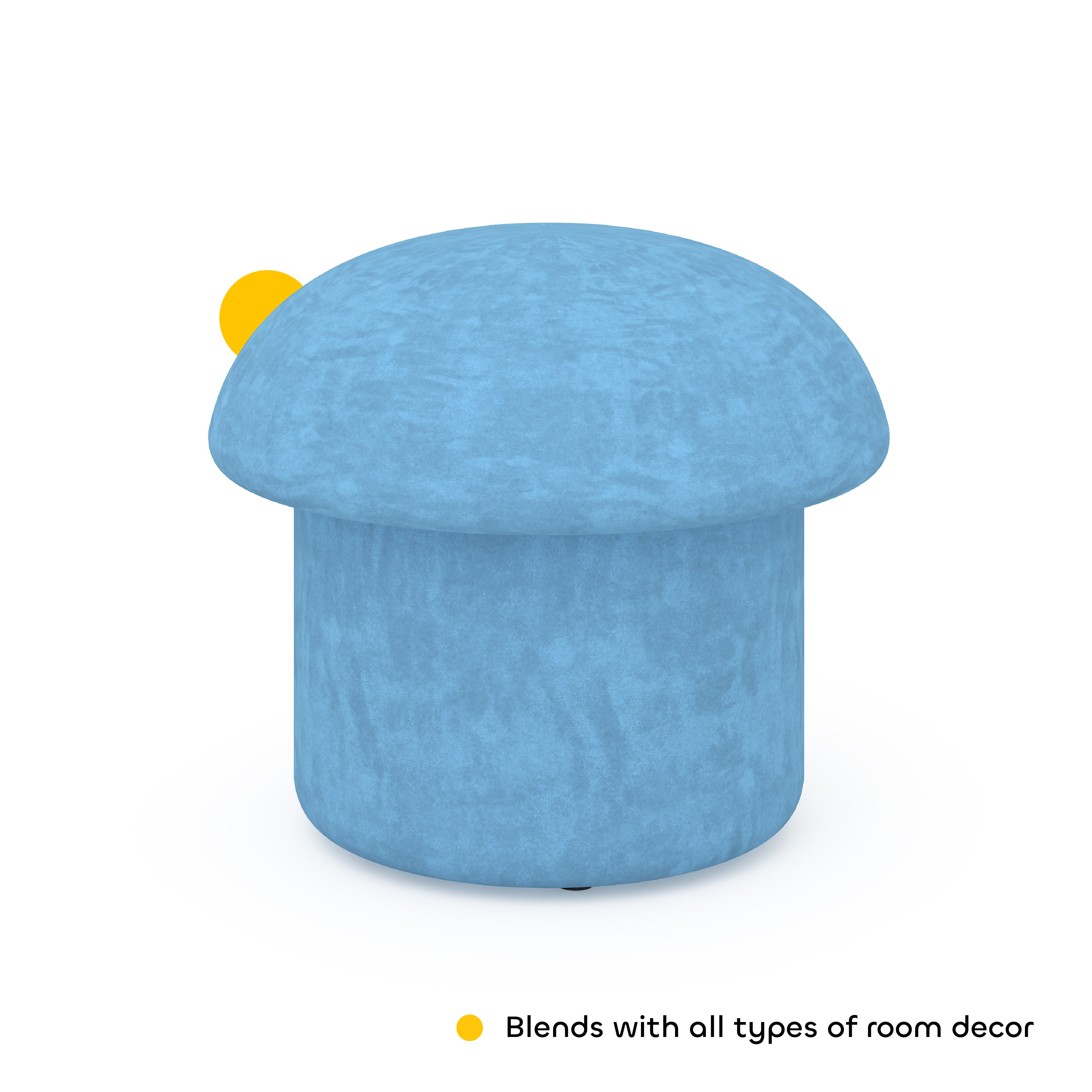 Mushroom Stool With Storage in Galaxy Blue Colour