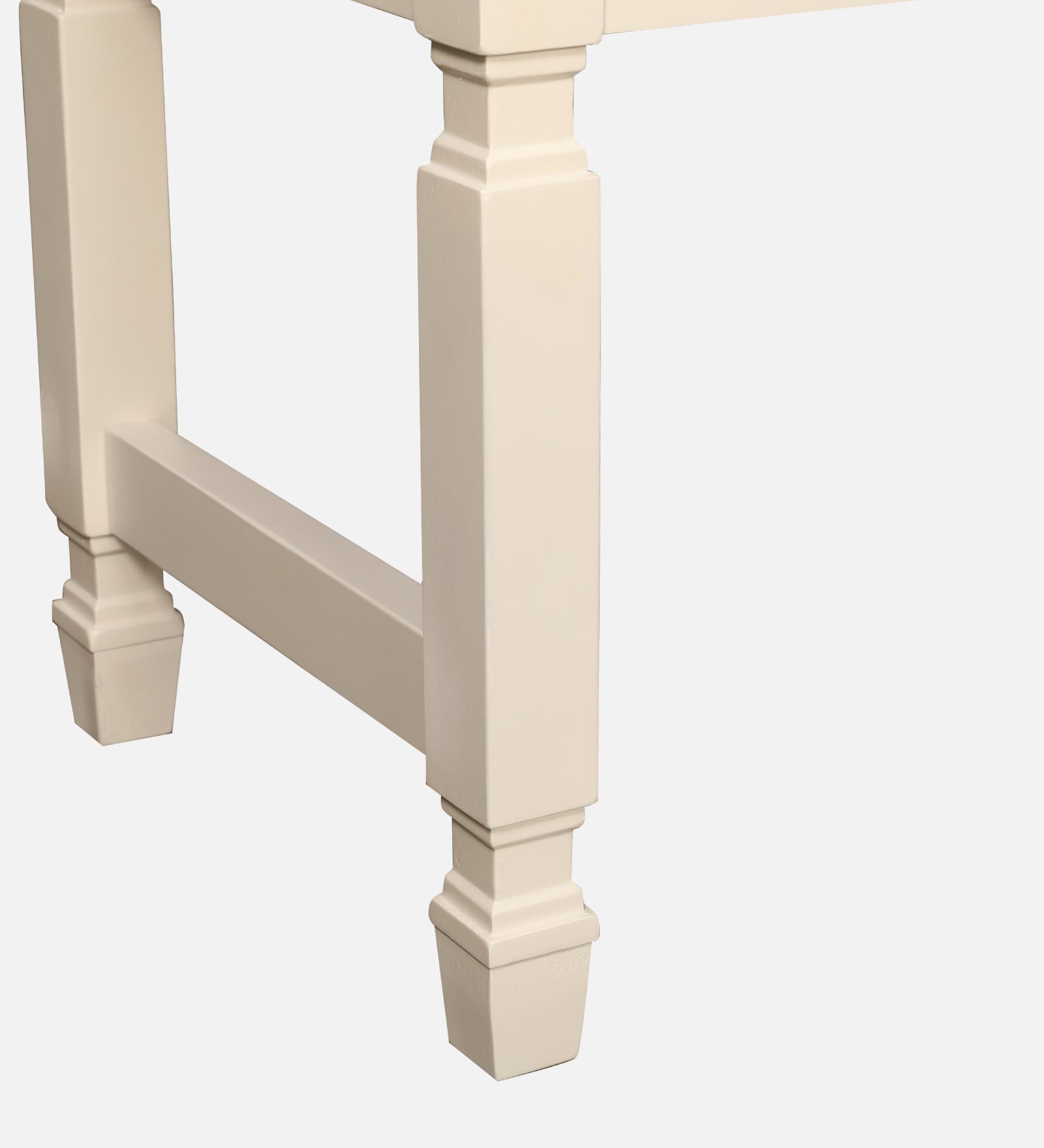 Wisp Rubber Wood Dining Bench in Antique White Colour