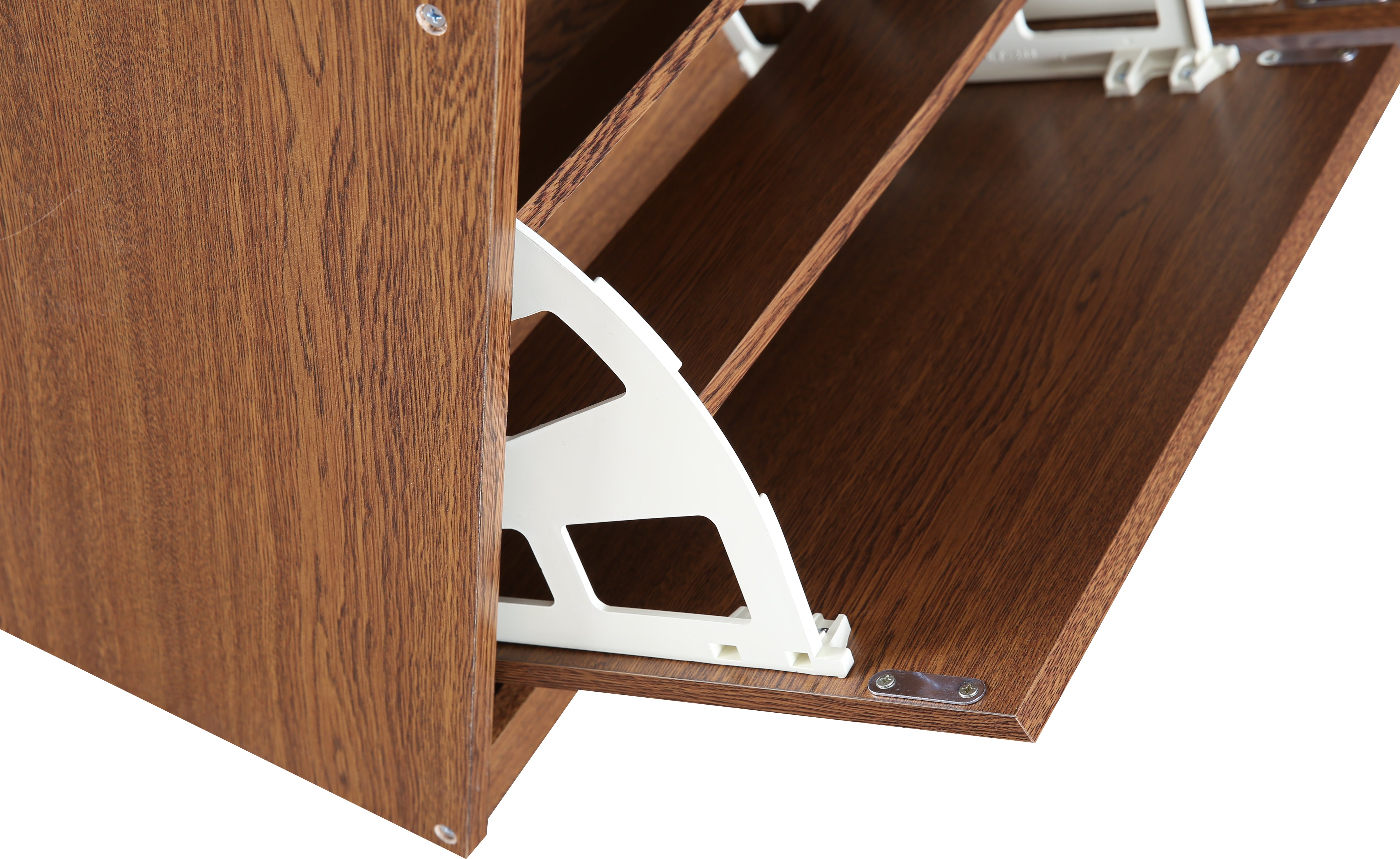 Alder Engineered Wood Shoe Rack in Oak Colour