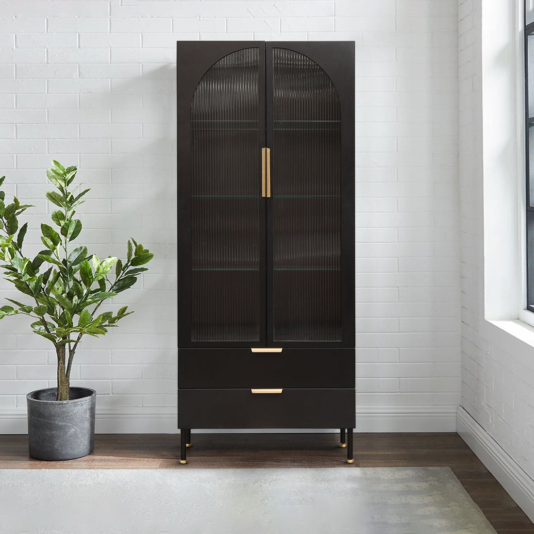 Bracken  Multipurpose Cabinet in Black Colour