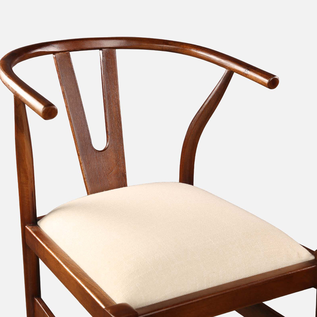 Kira Solidwood Wishbone Chair in Black Colour