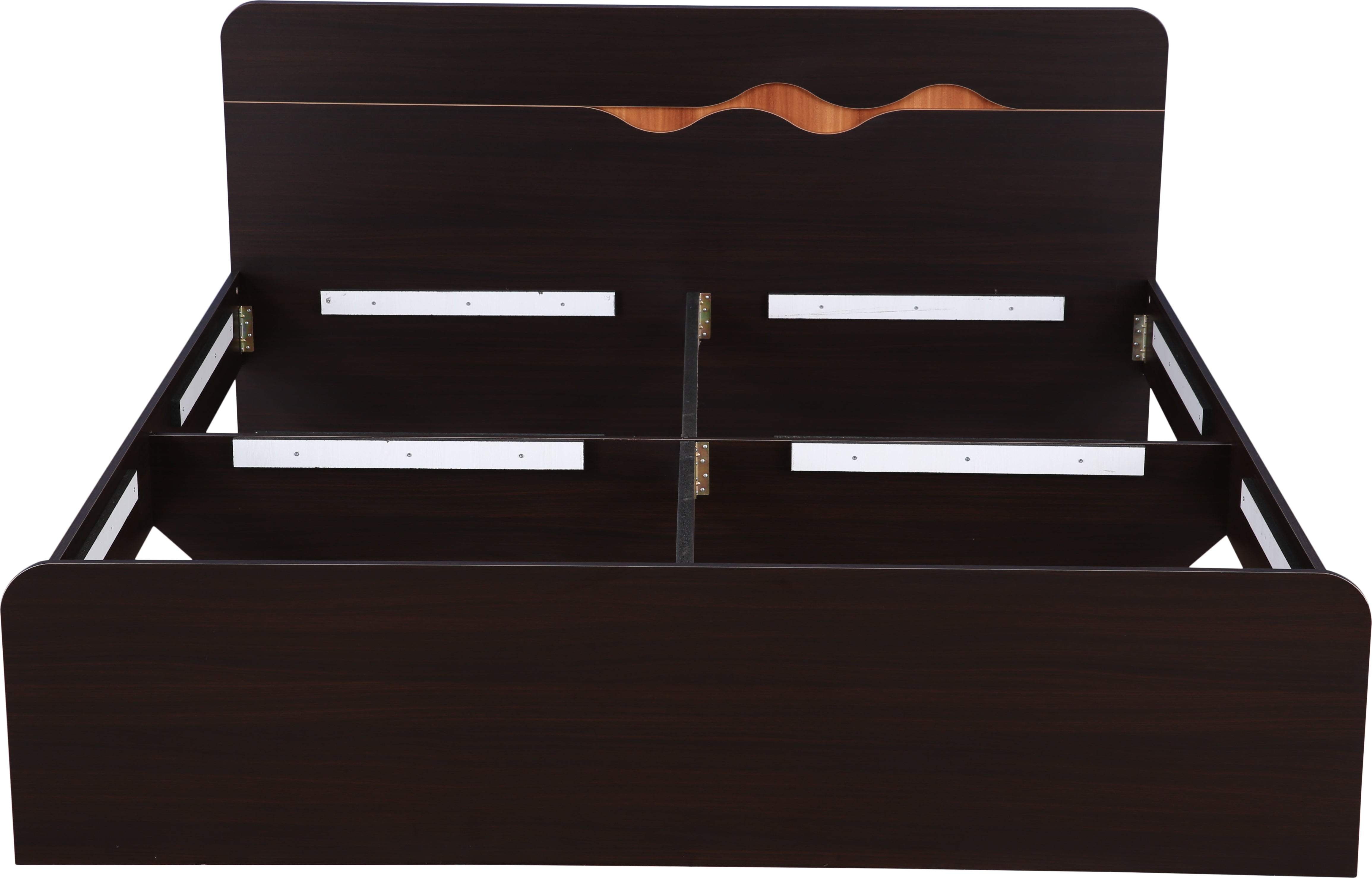 Swirl King Bed without storage in Dark Oak Colour