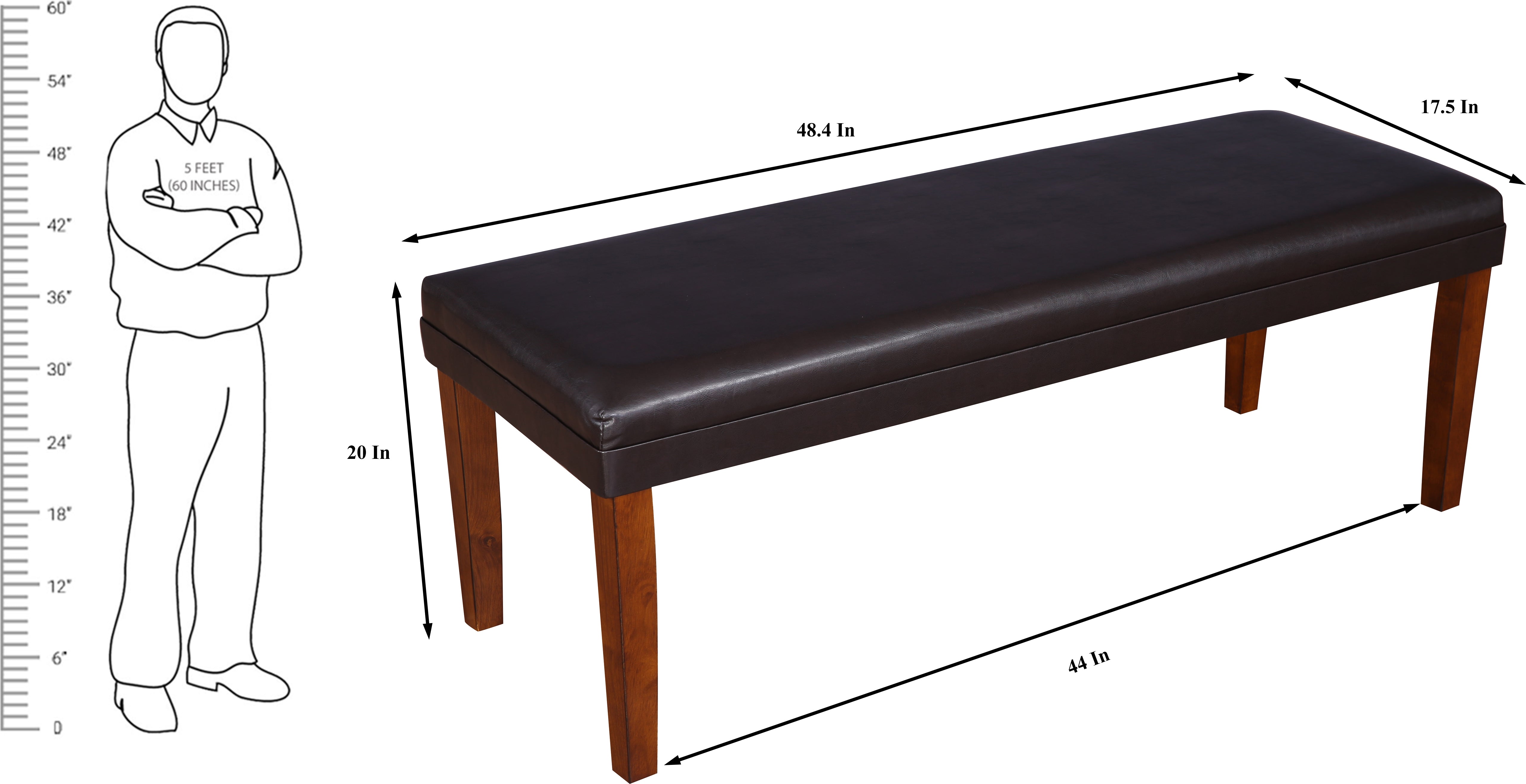 Eden Marble Finish Top 6 Seater Dining Set in Brown Colour