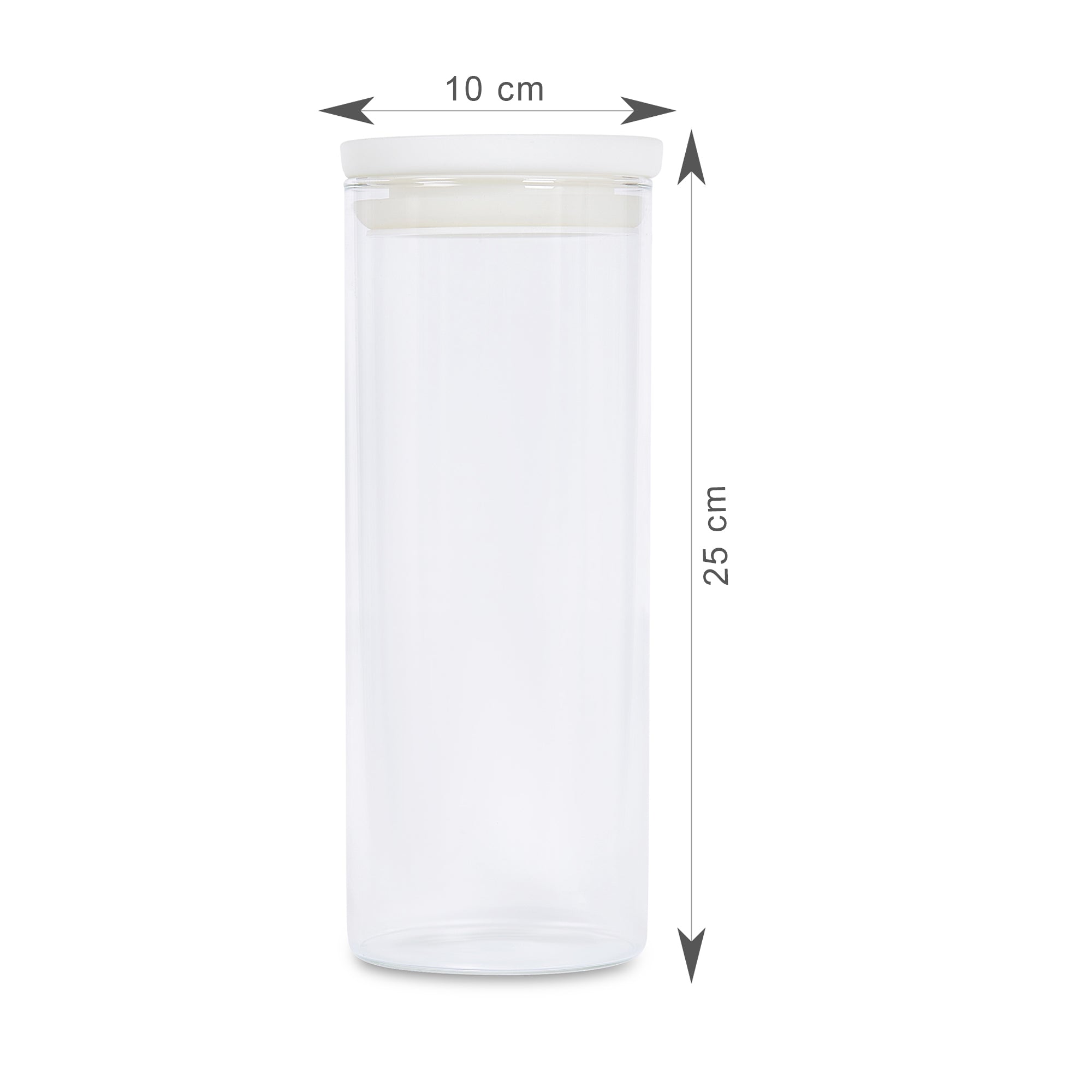 Fiesta Borosilicate Glass Pantry Storage Jar Set of 5 in Clear Colour