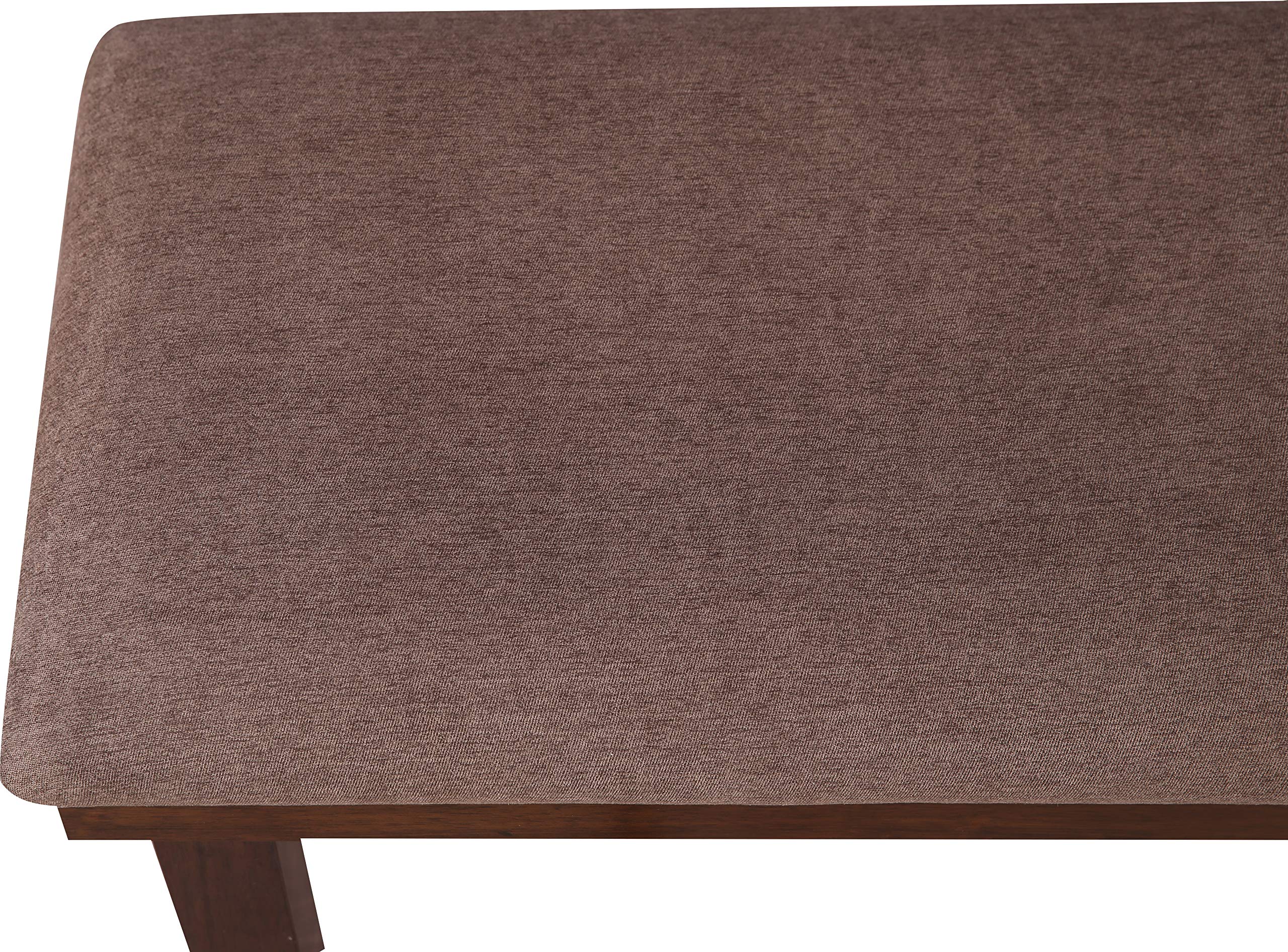 Hopton Solid Wood Four Seater Bench in Brown Color