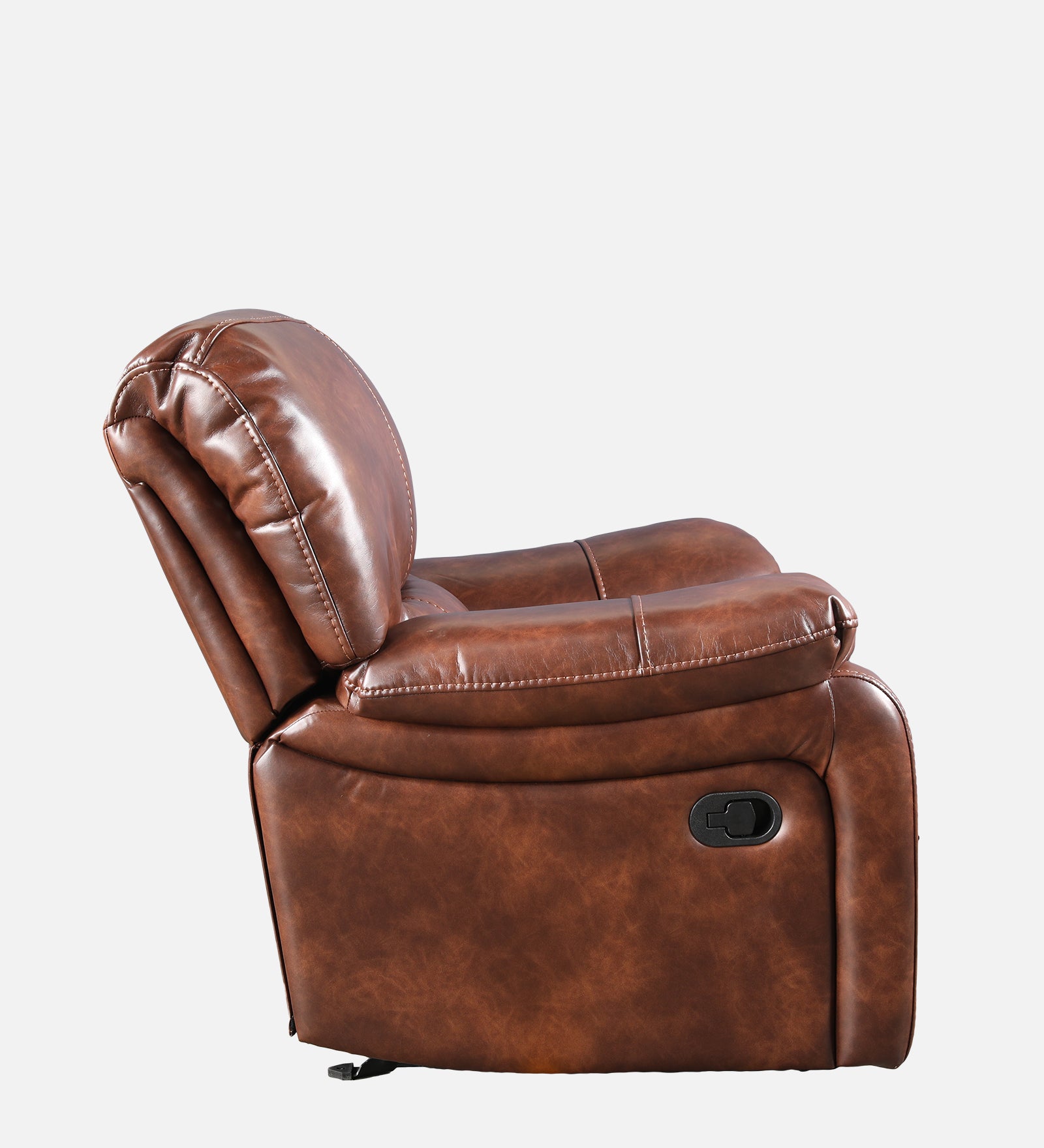 Urbano Leather Fabric Single Seater Recliner in Brown Colour