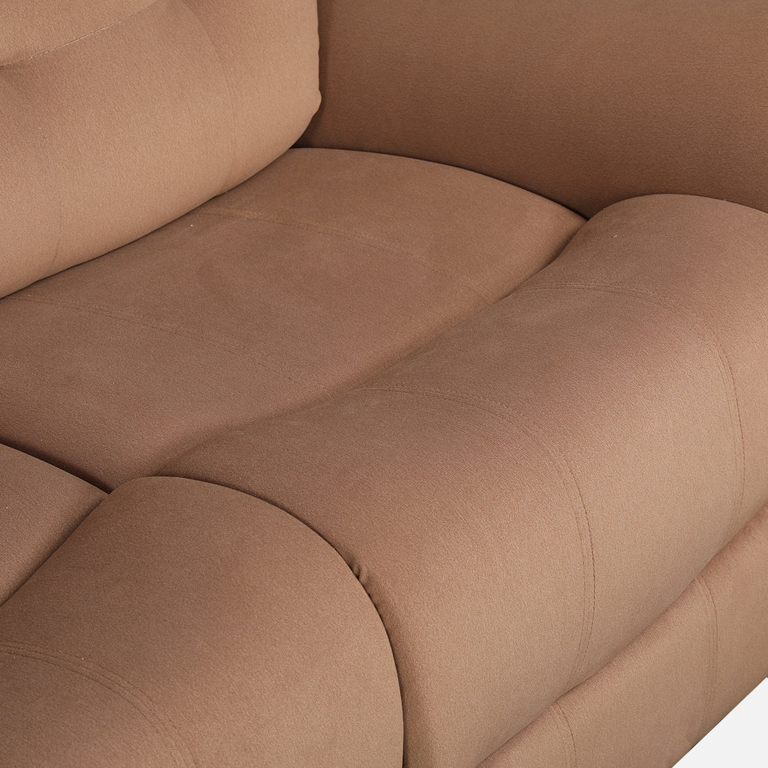 Attila Fabric Three Seater Recliner in Brown Colour