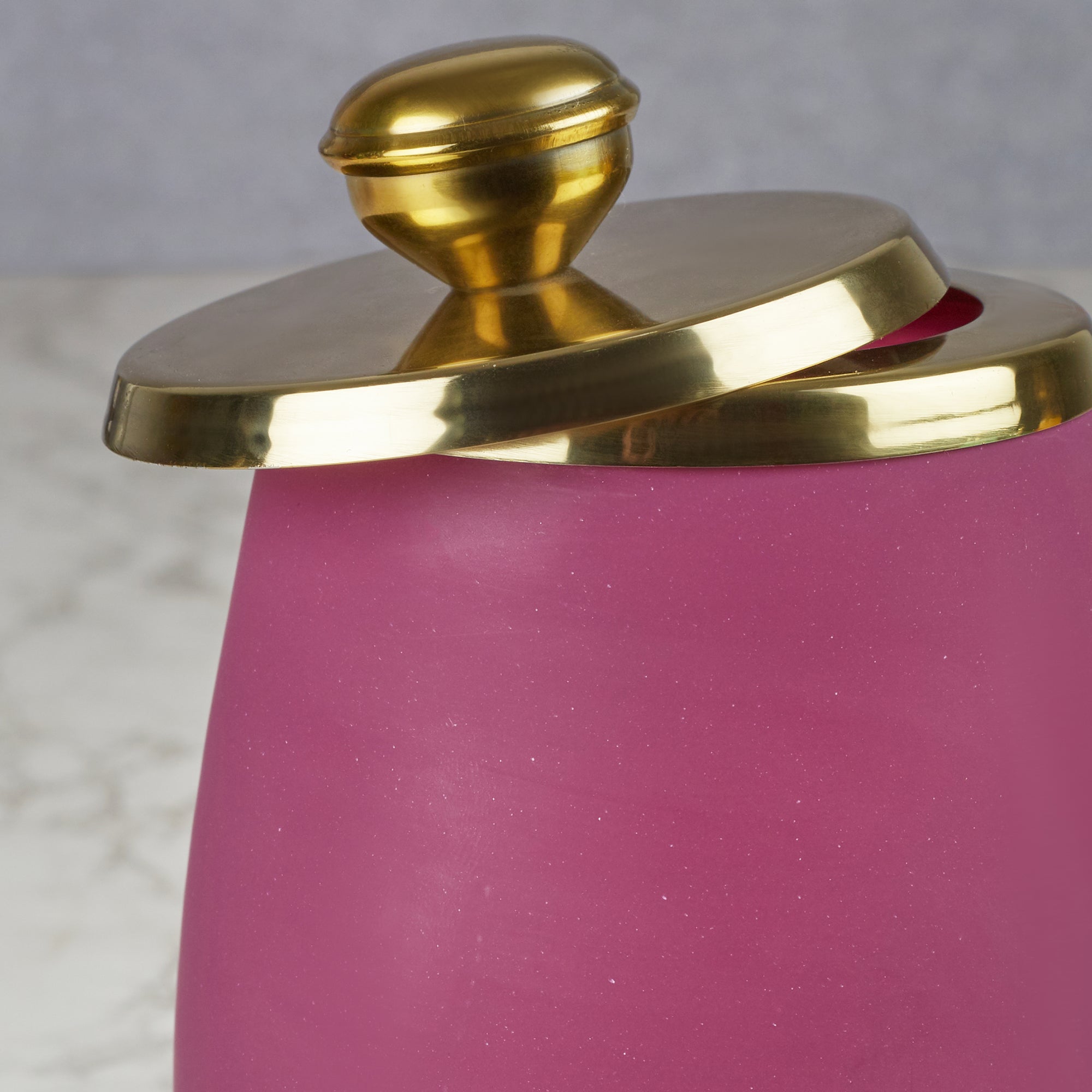 Emilia Glass Frosted Colored Tumbler in Plum Colour