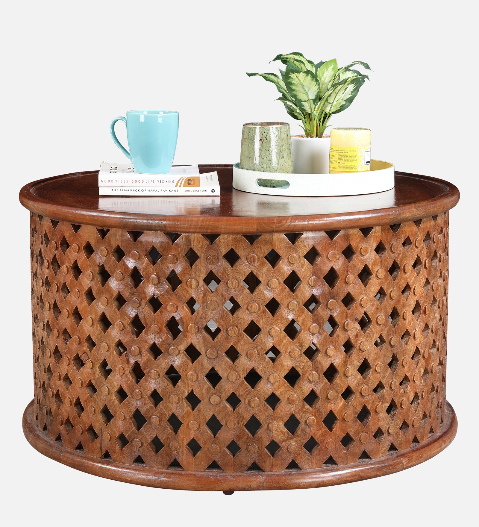Sirohi Solid Wood Center Table in Brown Colour