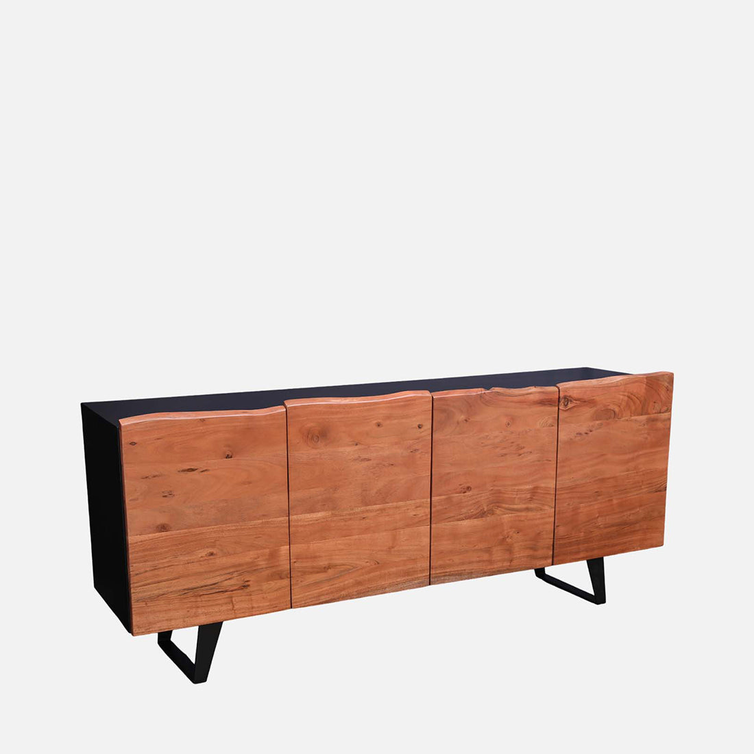 Arduous Acacia Wood Four Door Sideboard in Natural Colour