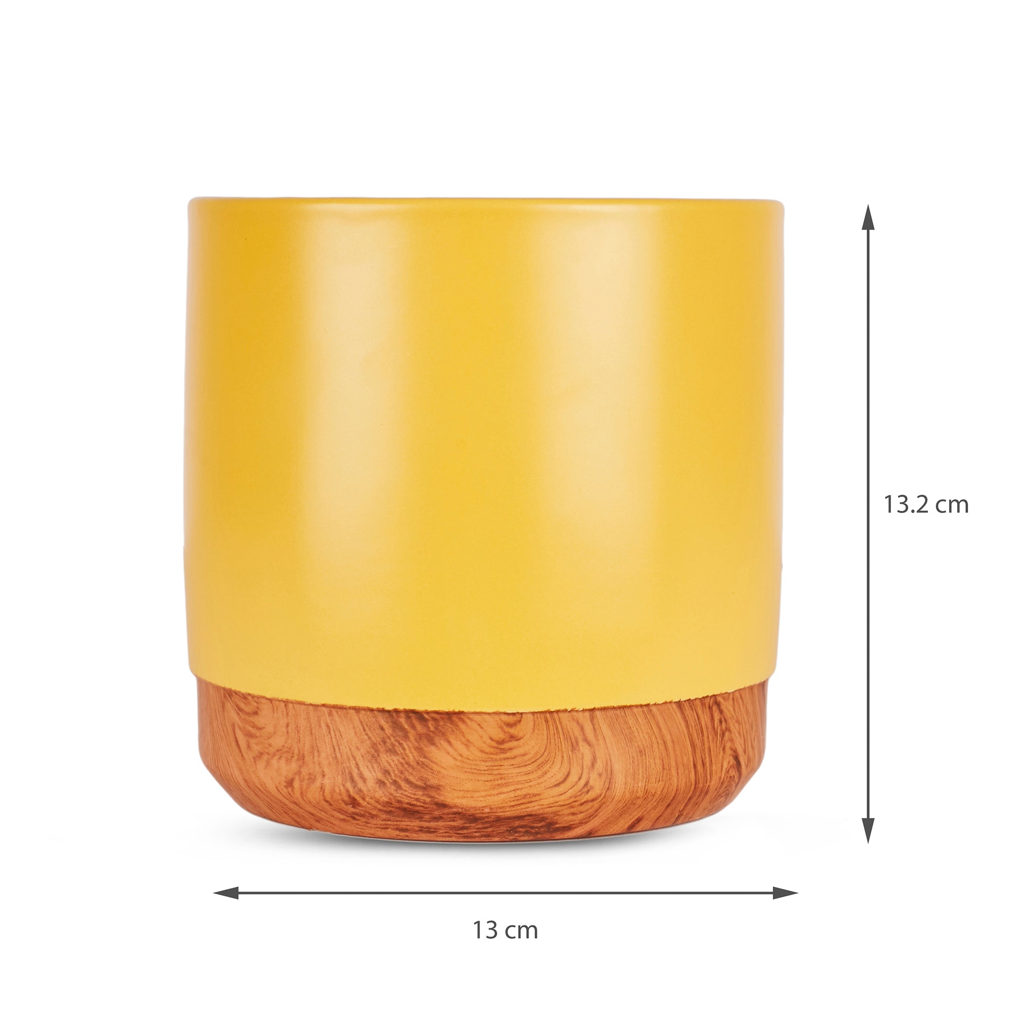 Alura Milan Ceramic Planter 13Cm in Mustard Colour