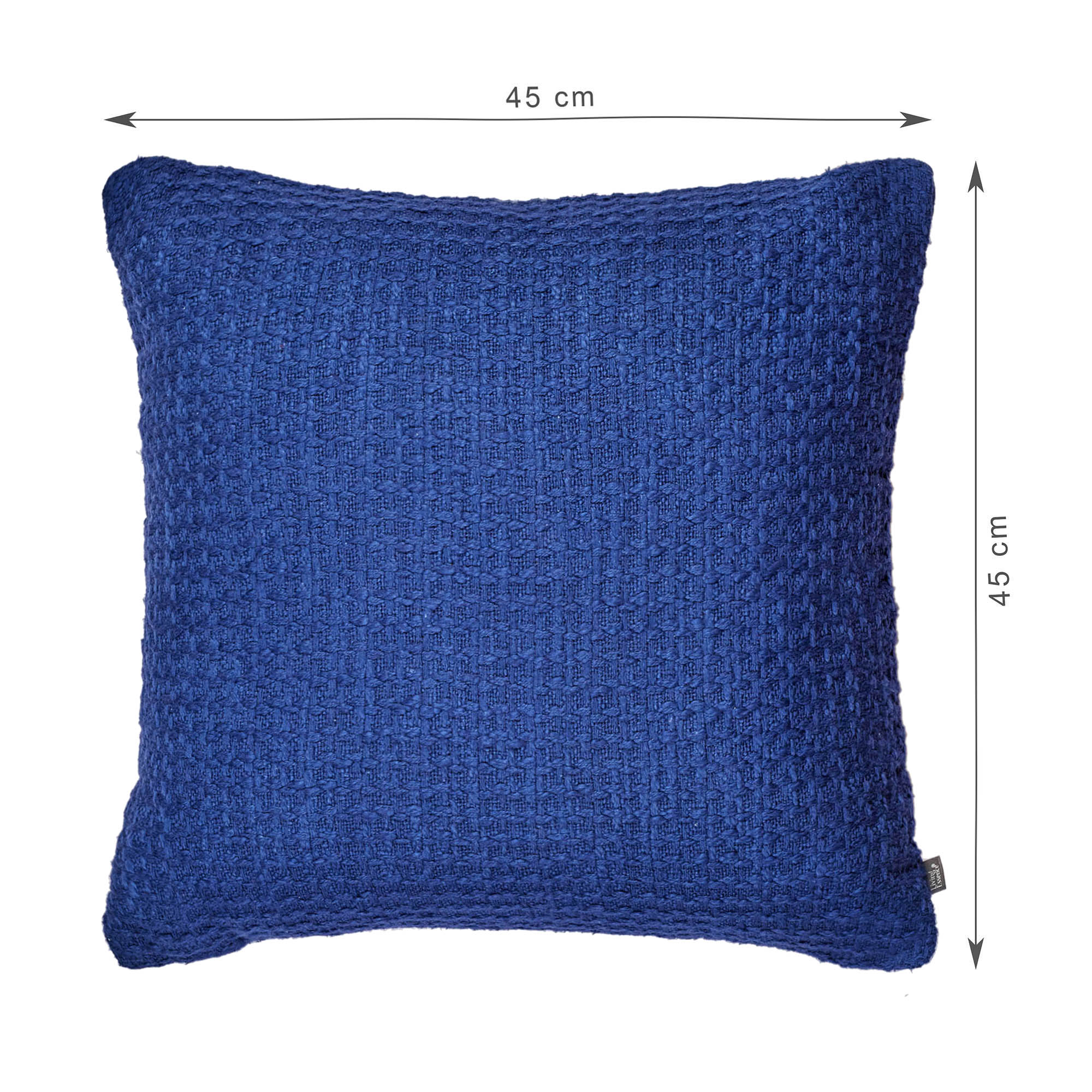 Pop Modern  Solid Textured Cushion Cover 45x45 Cm in Navy Colour