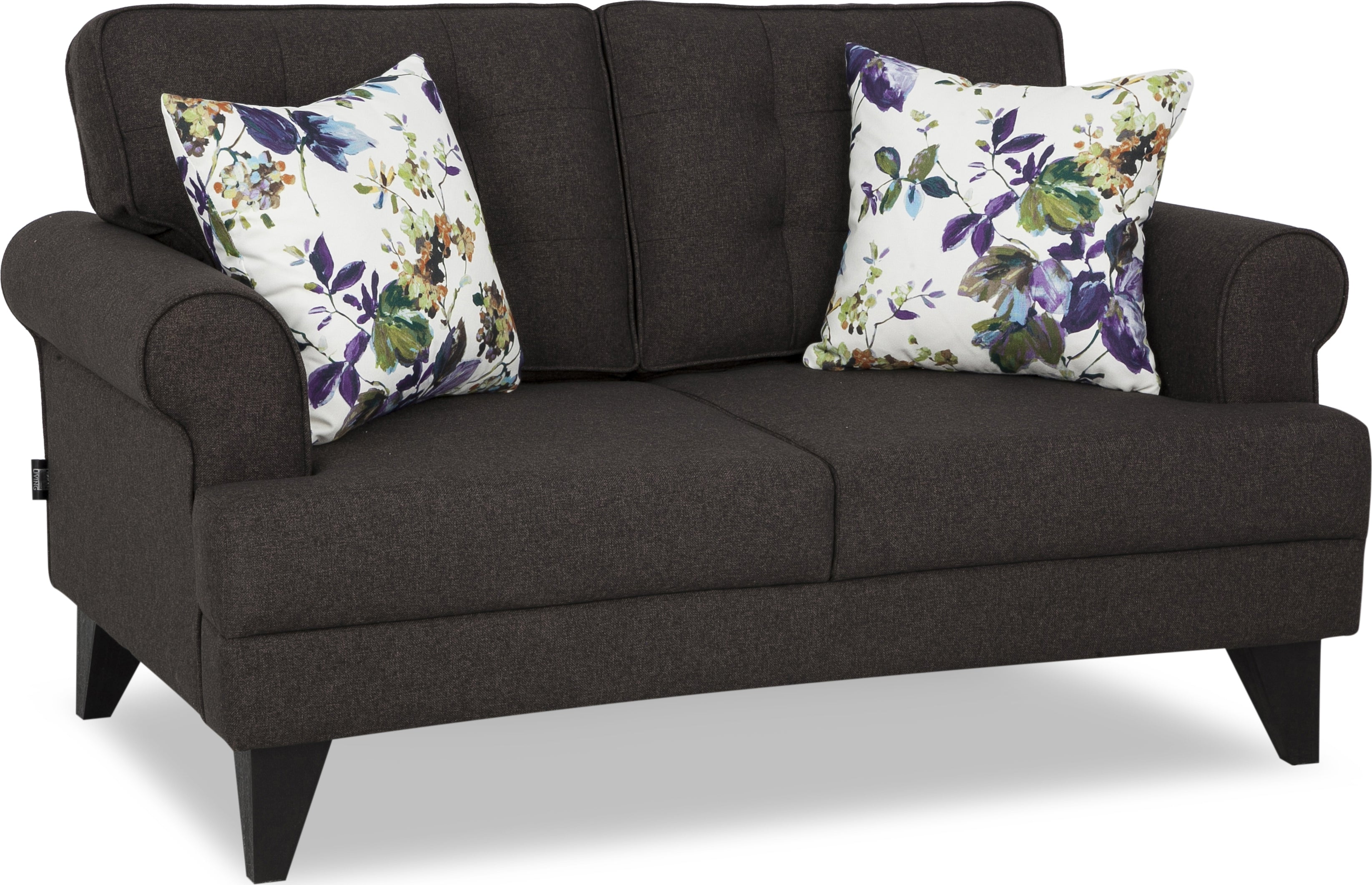 Understated Charm (Paddington 3 + 2 Seater Sofa Set Dark Brown + Antwerp Flute Centre Table)