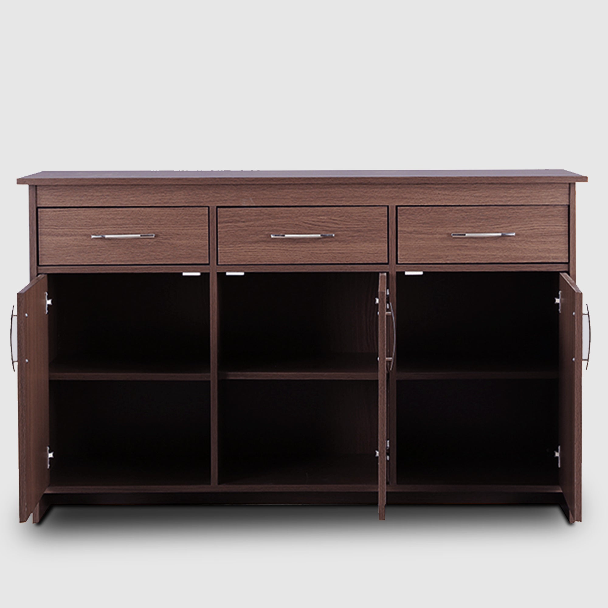 Albert Engineered Wood 3 Door Cabinet in Oak Colour
