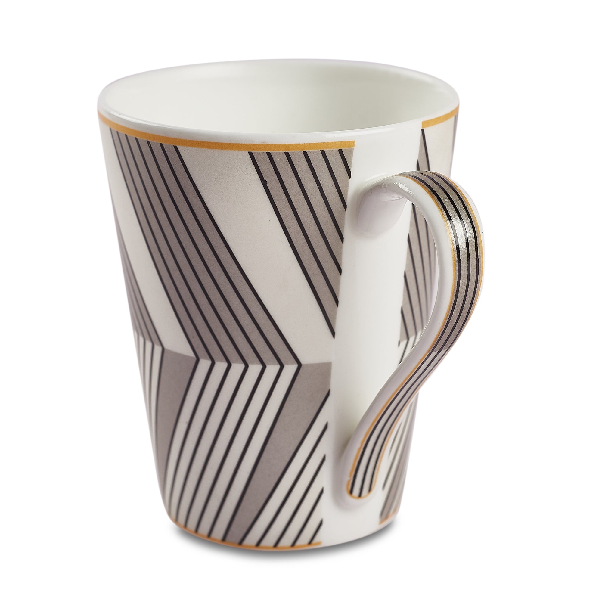 Sapphire Bone China Coffee Mug Set of 4 in Grey Colour