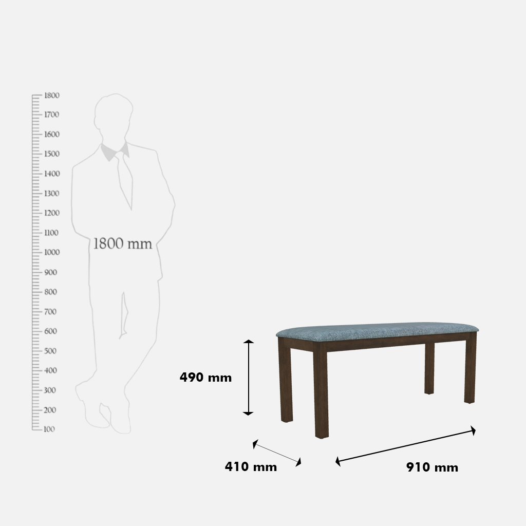 Lirio Dining Bench for 4 Seater