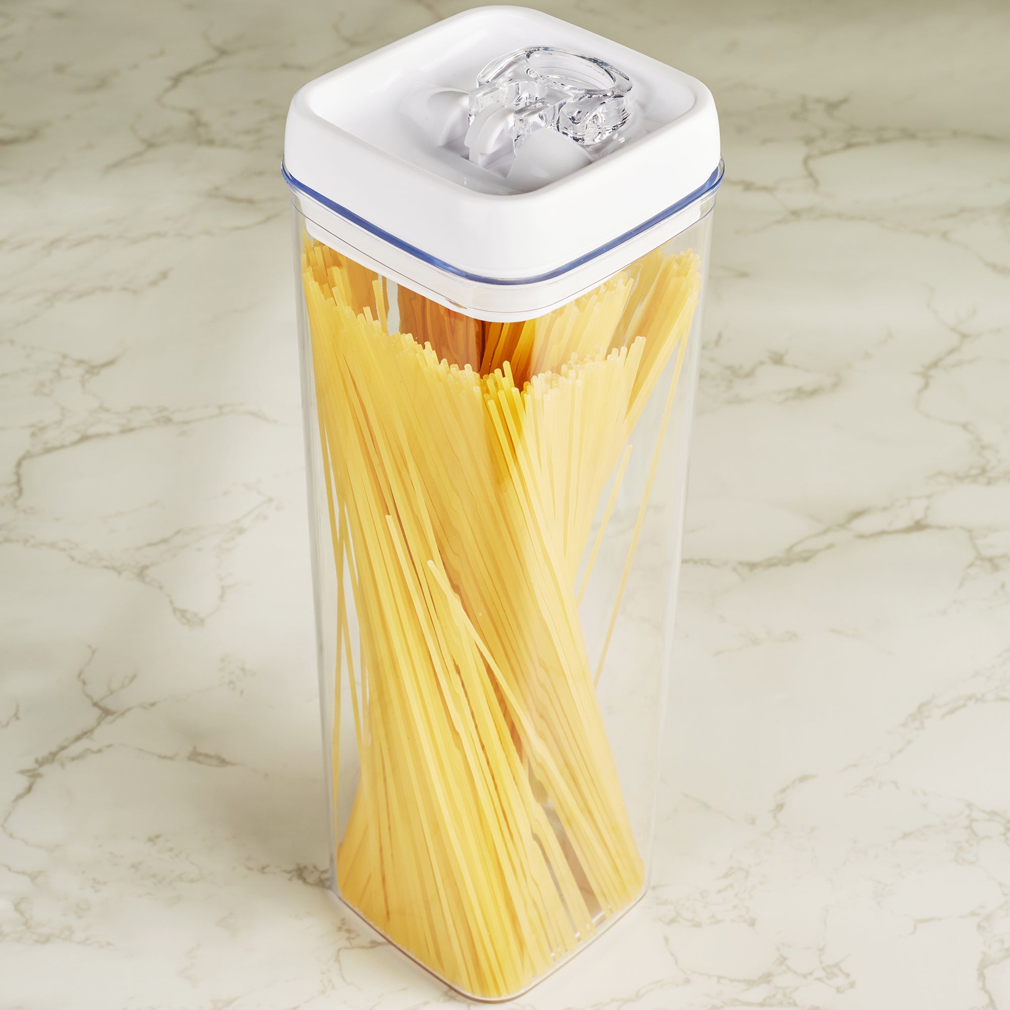 Robusto BPA Free Easy Lock Square Container 1900ml in Transparent & White Colour