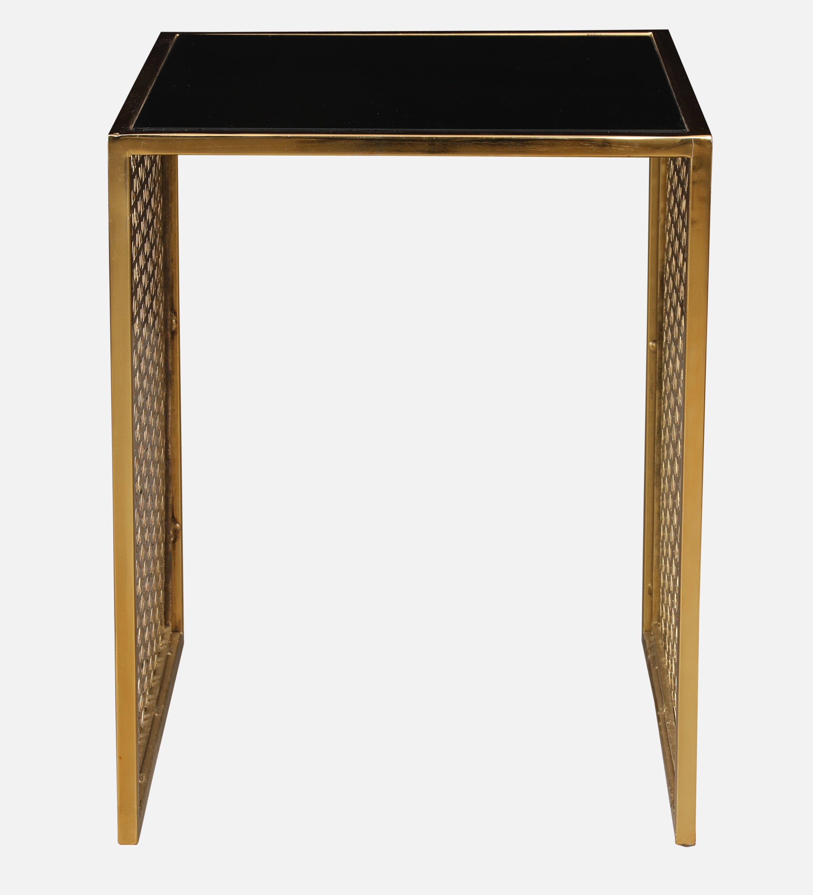 Maurice Metal Table in Gold & Black Colour