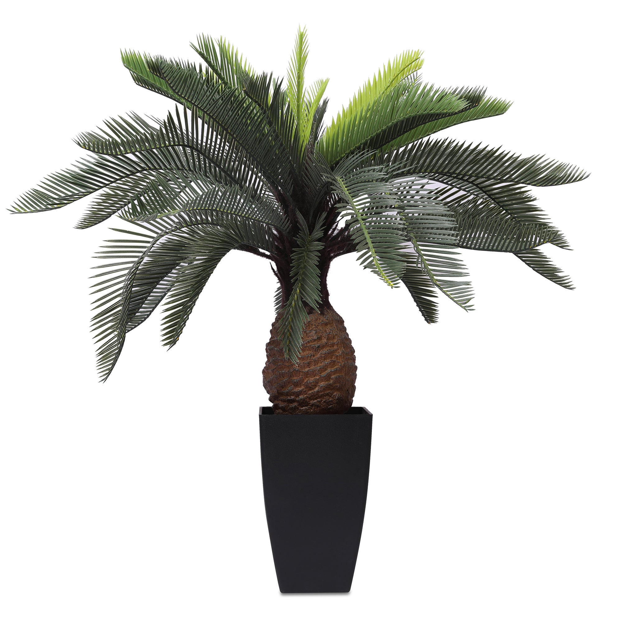 Blume Artificial Potted Plant Cycas Palm 85cm in Green Colour By Living Essence