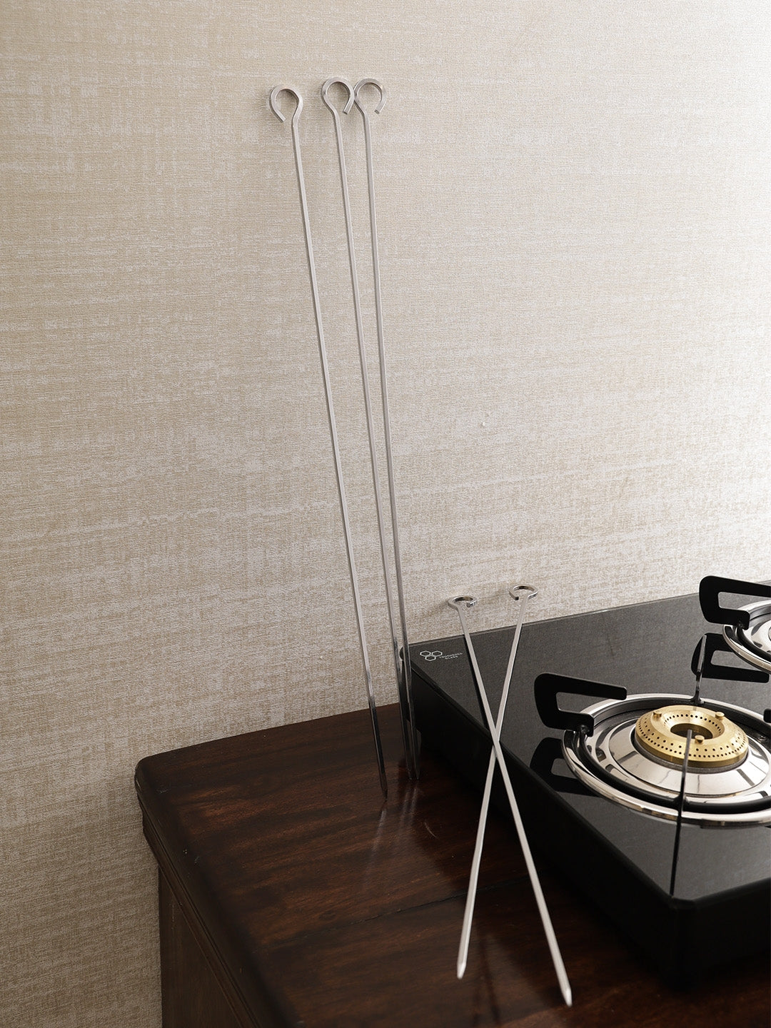 Barbeque Steel Skewers Sticks Small in Silver Colour