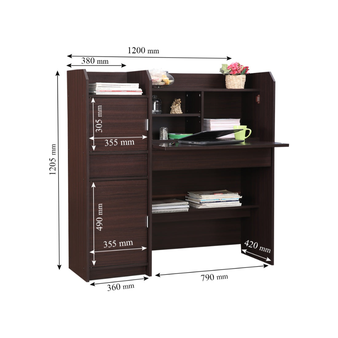 Florence Study Table in Honey Colour