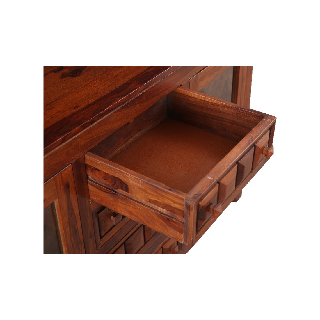 Woodrow Sheesham Wood(Rosewood) Storage Sideboard in Honey Colour