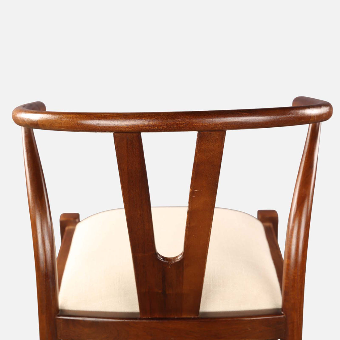 Kira Solidwood Wishbone Chair in Black Colour
