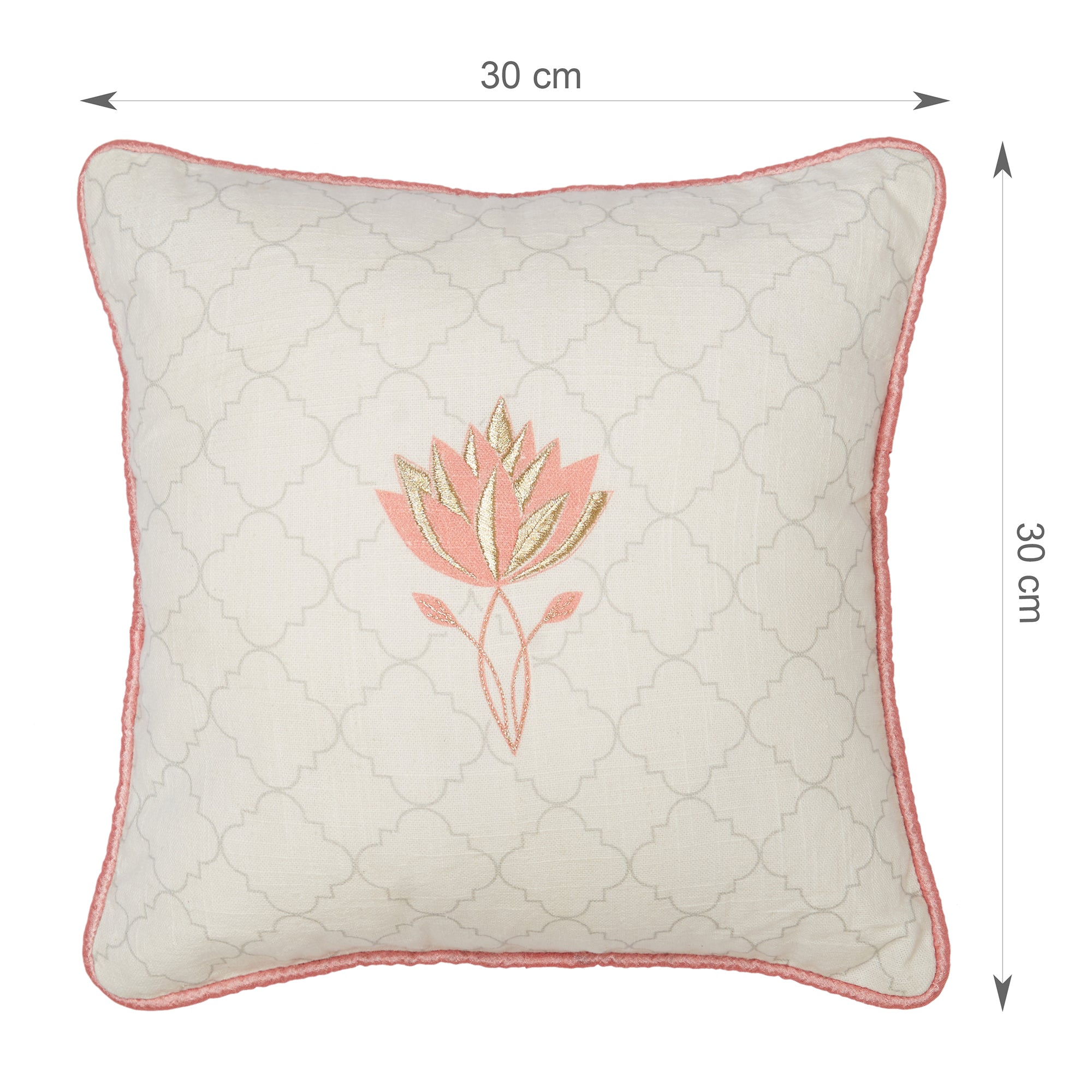 Nelumbra Cotton Cushion Cover 30x30 cm in Multi Colour