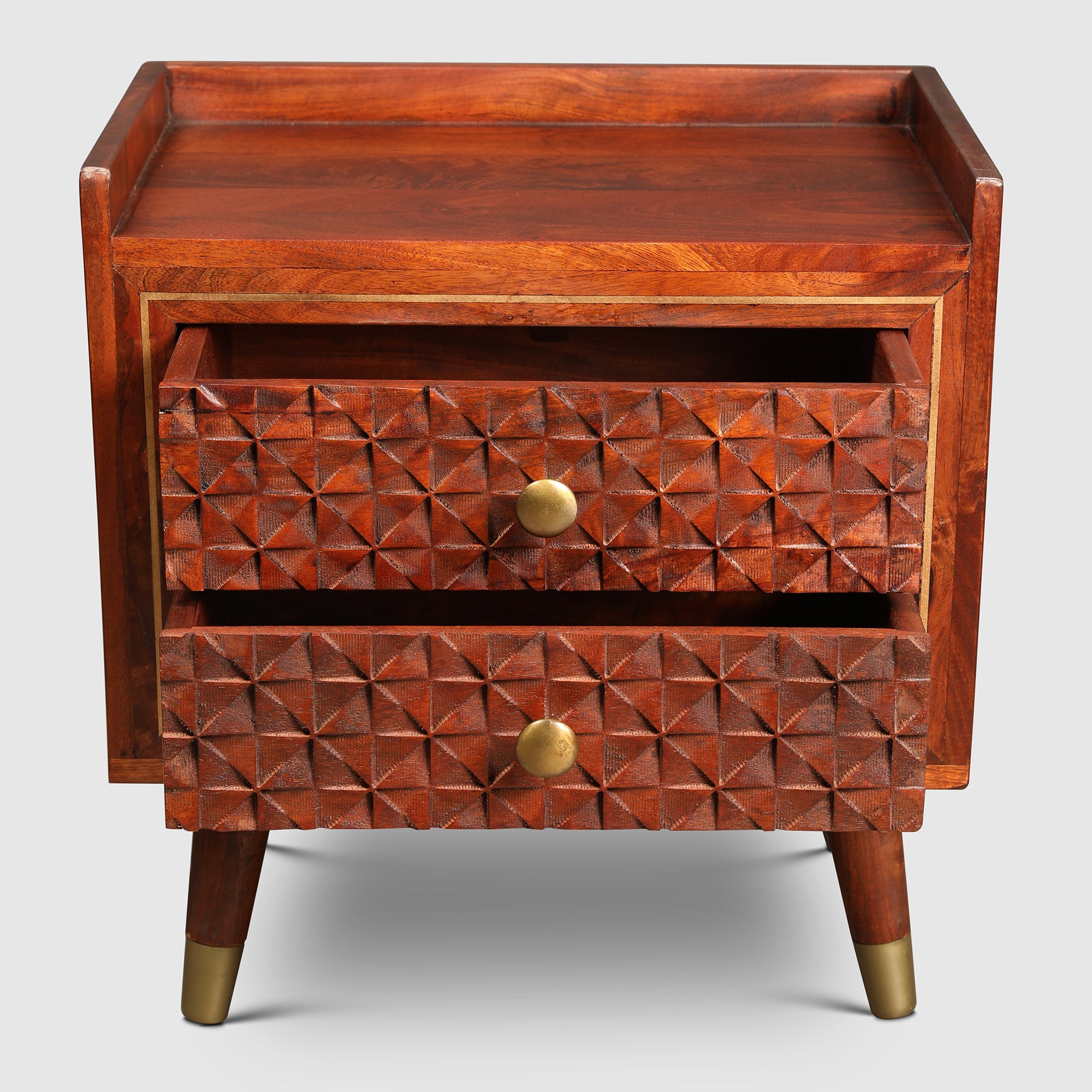 Phoolkari Night Stand in Honey Colour
