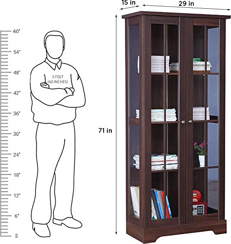 Holly Engineered Wood Book Shelf in Walnut Colour