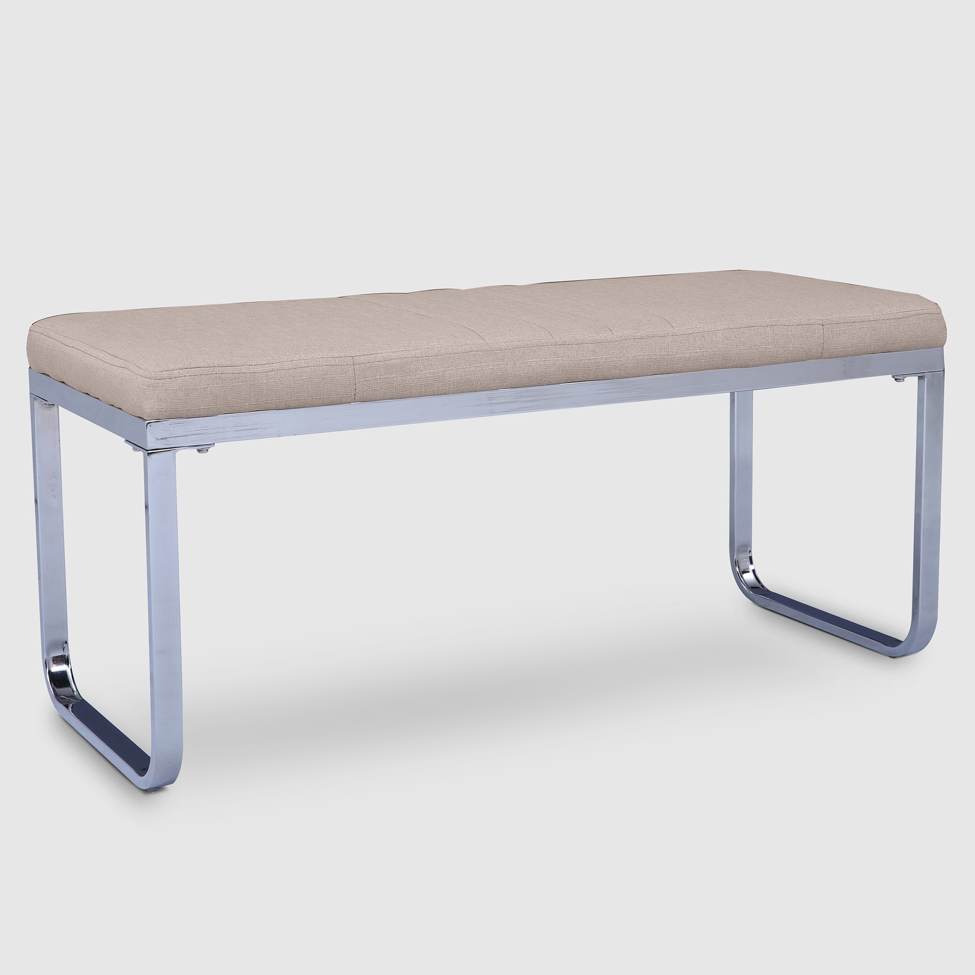 Opera Metal Dining Bench for 4 Seater in Beige Colour