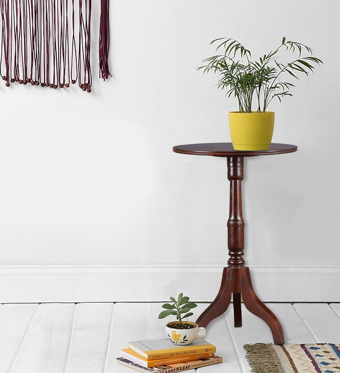 Walter Mango Wood Table in Walnut Colour
