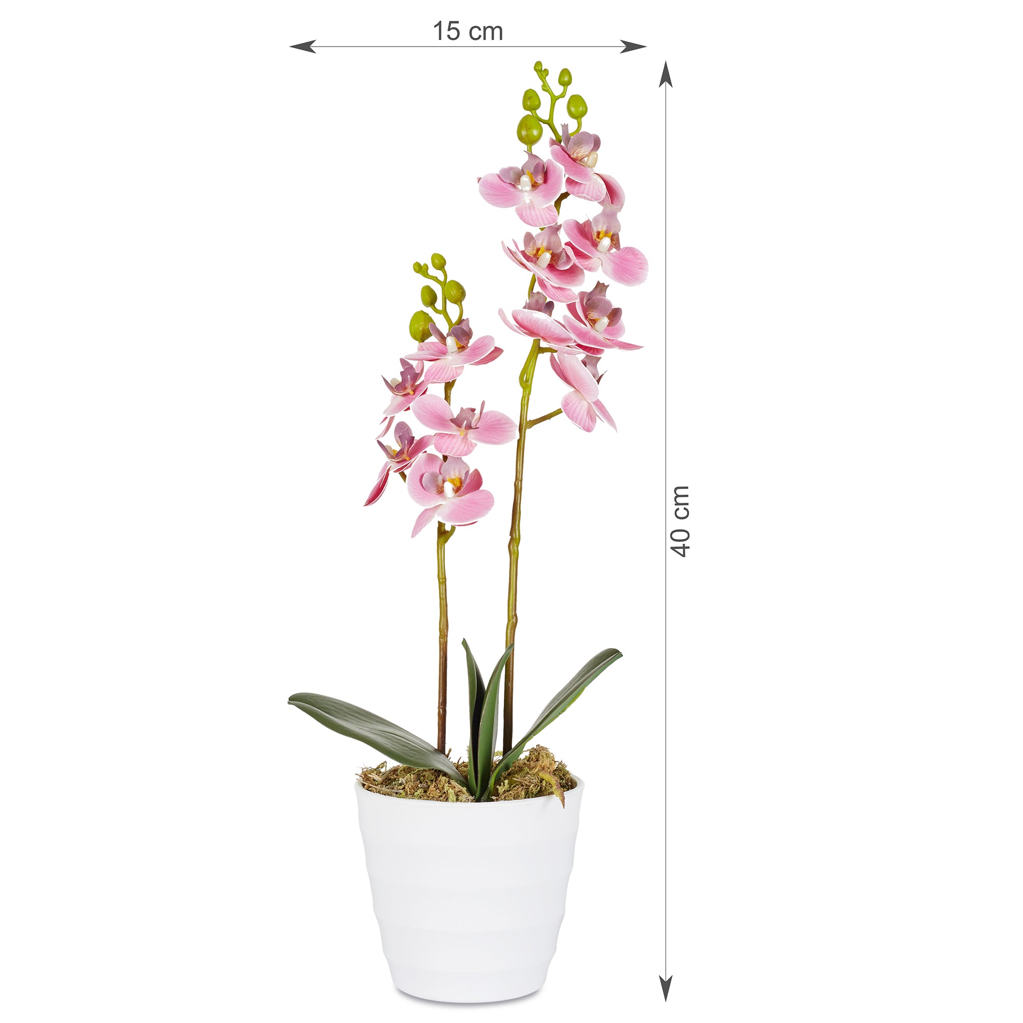 Ilana Artificial Orchid Potted Plant 40Cm in Pink Colour