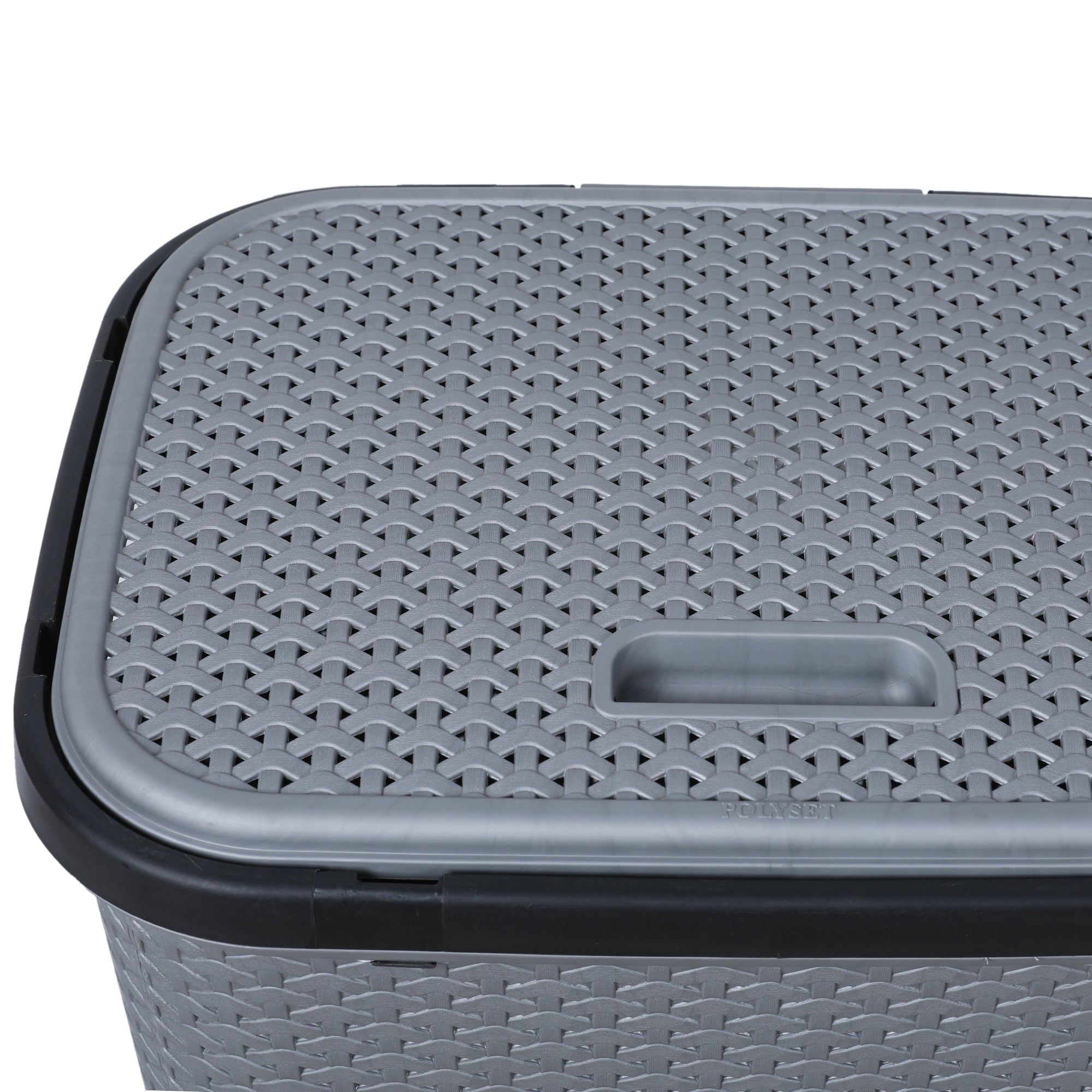 Elegance Plastic Laundry Basket 55 Ltr in Grey Colour