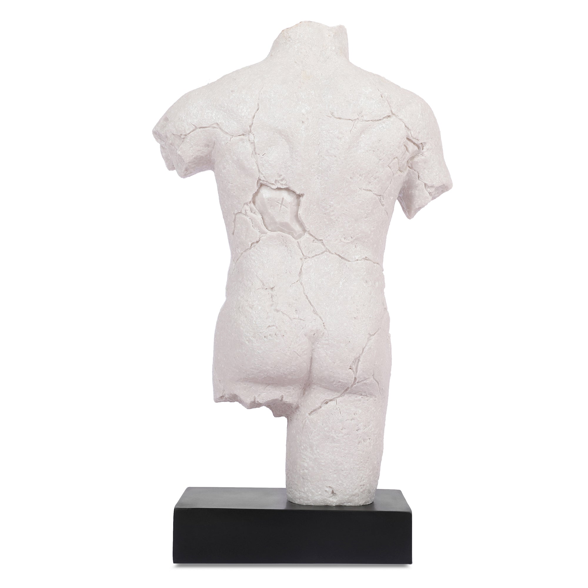 Miraya Human Torso Polyresin Figurine White 45cm by Living Essence