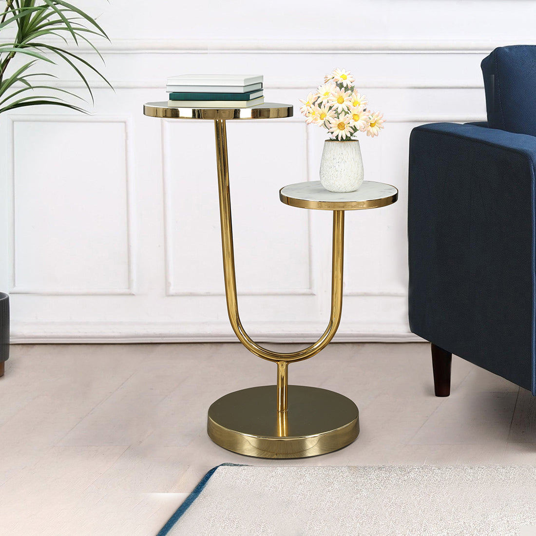 Marcel Metal Table in Gold Colour