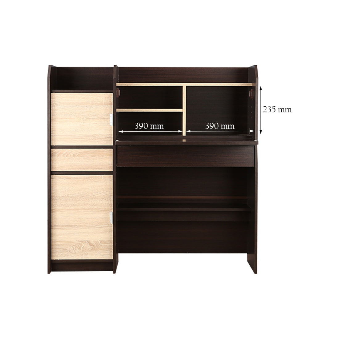 Florence Study Table in Walnut Colour