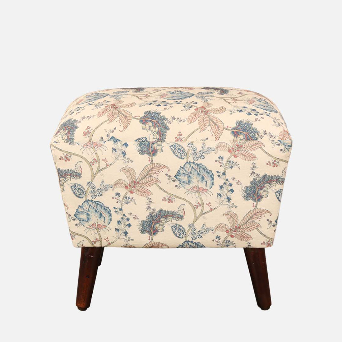 Azalea Fabric Ottomans in Peach Printed Colour
