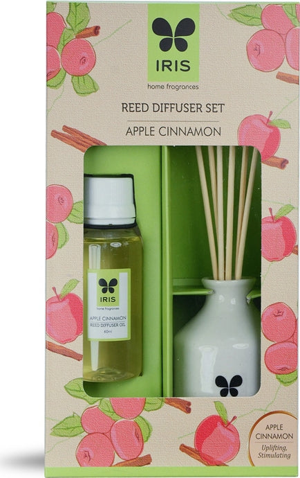 Reed Diffuser Set Ceramic With Reeds in Apple Cinnamon Colour