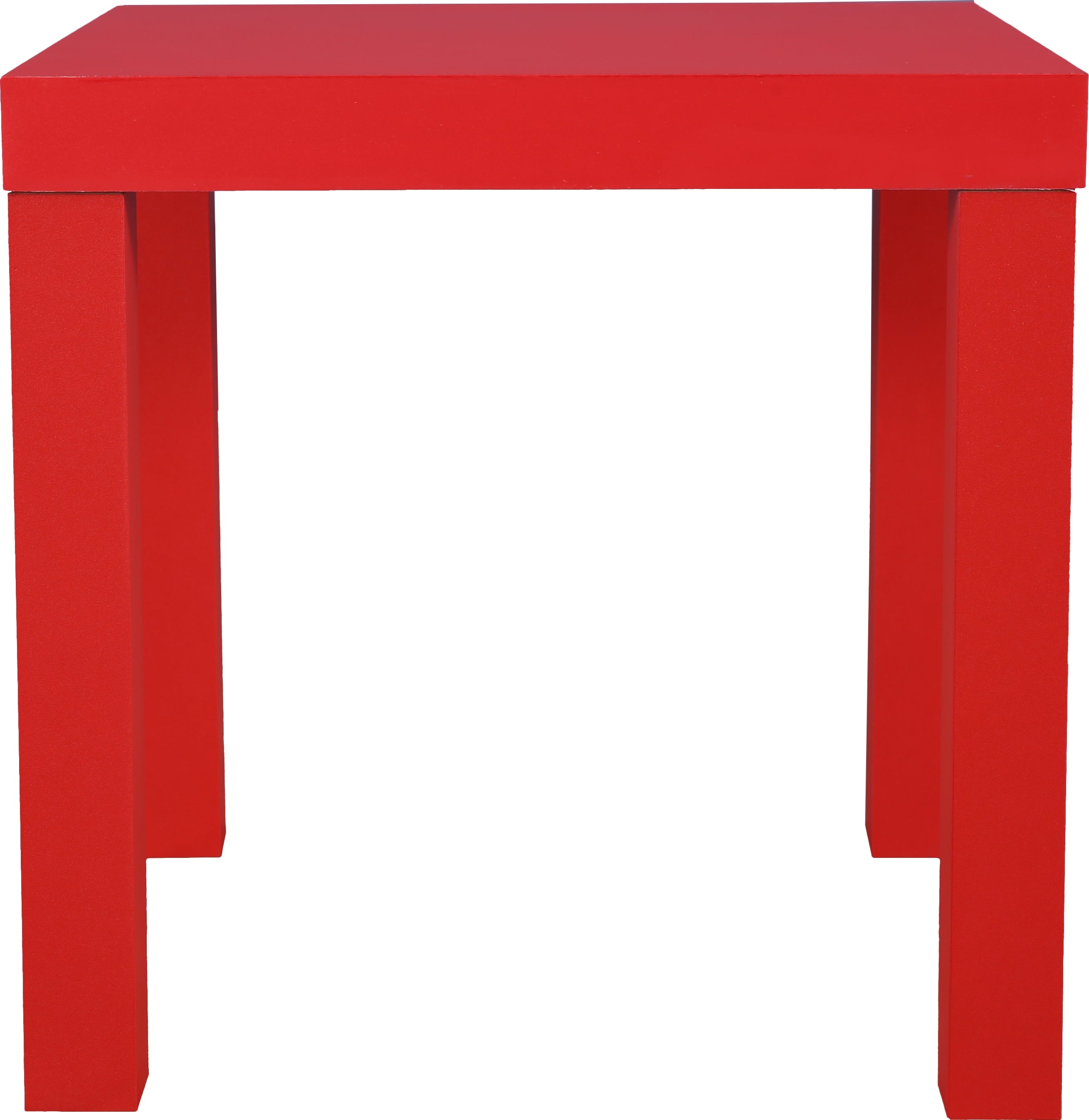 Larix Engineered Wood Side Table in Red Colour