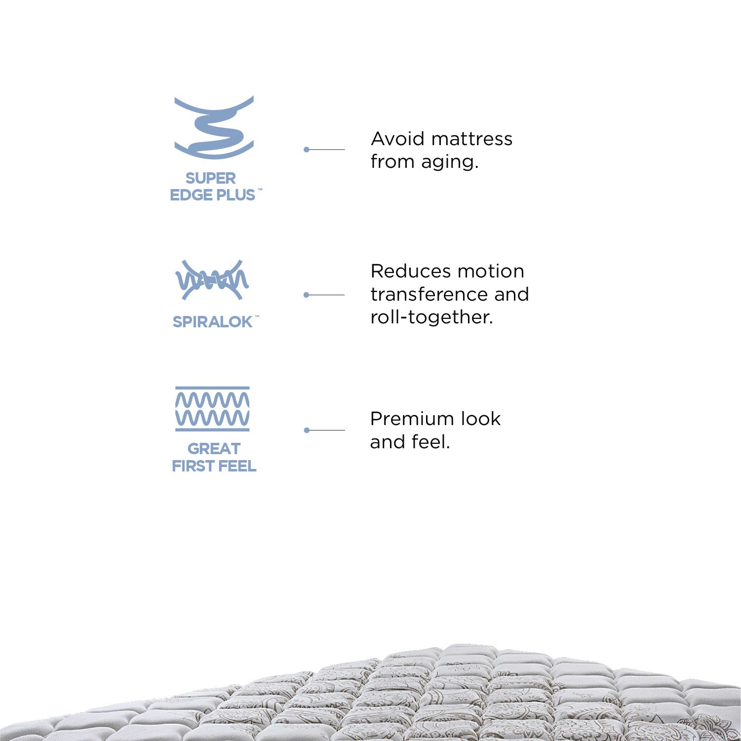 Restonic Ardene Pocket Spring Double Mattress 72x48x8 Inch in Brown Colour