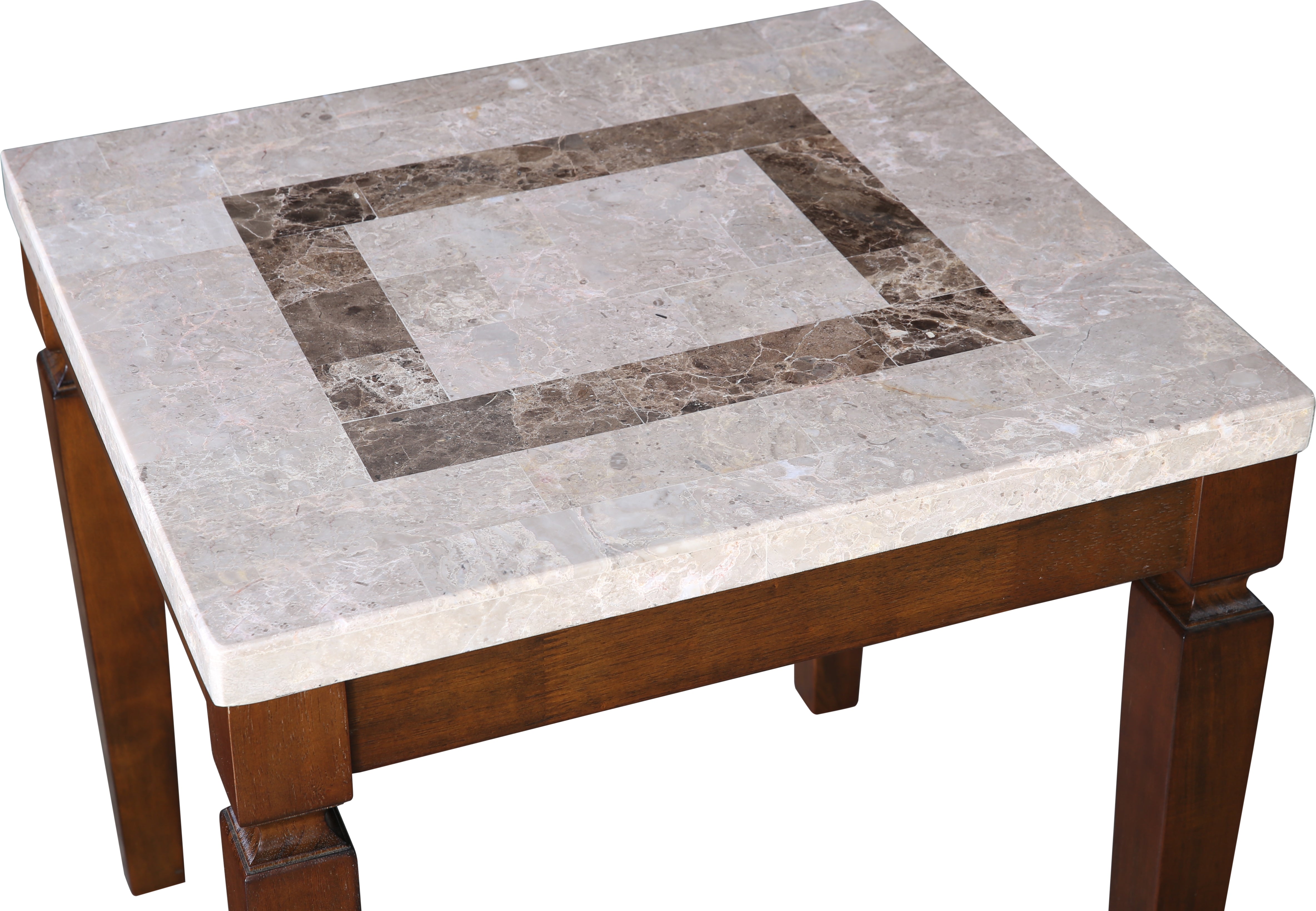 Bliss Marble Top Side Table in Beige Colour