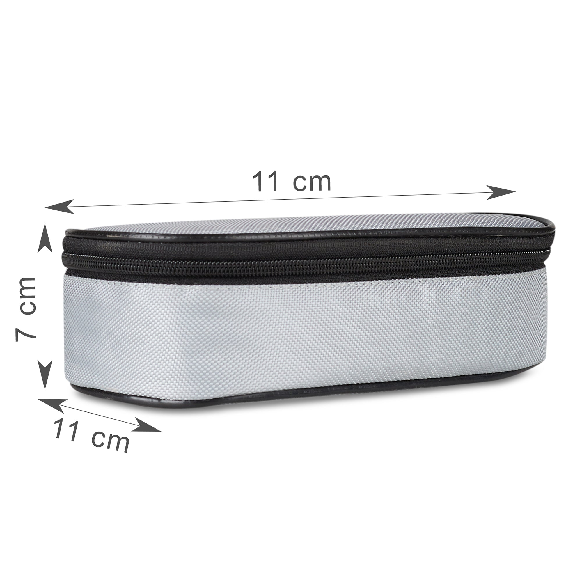 Microsafe 100% BPA Free Plastic & Stainless Steel Mega Lunch Box 400ml Set of 2 + Carry Bag in Grey Colour