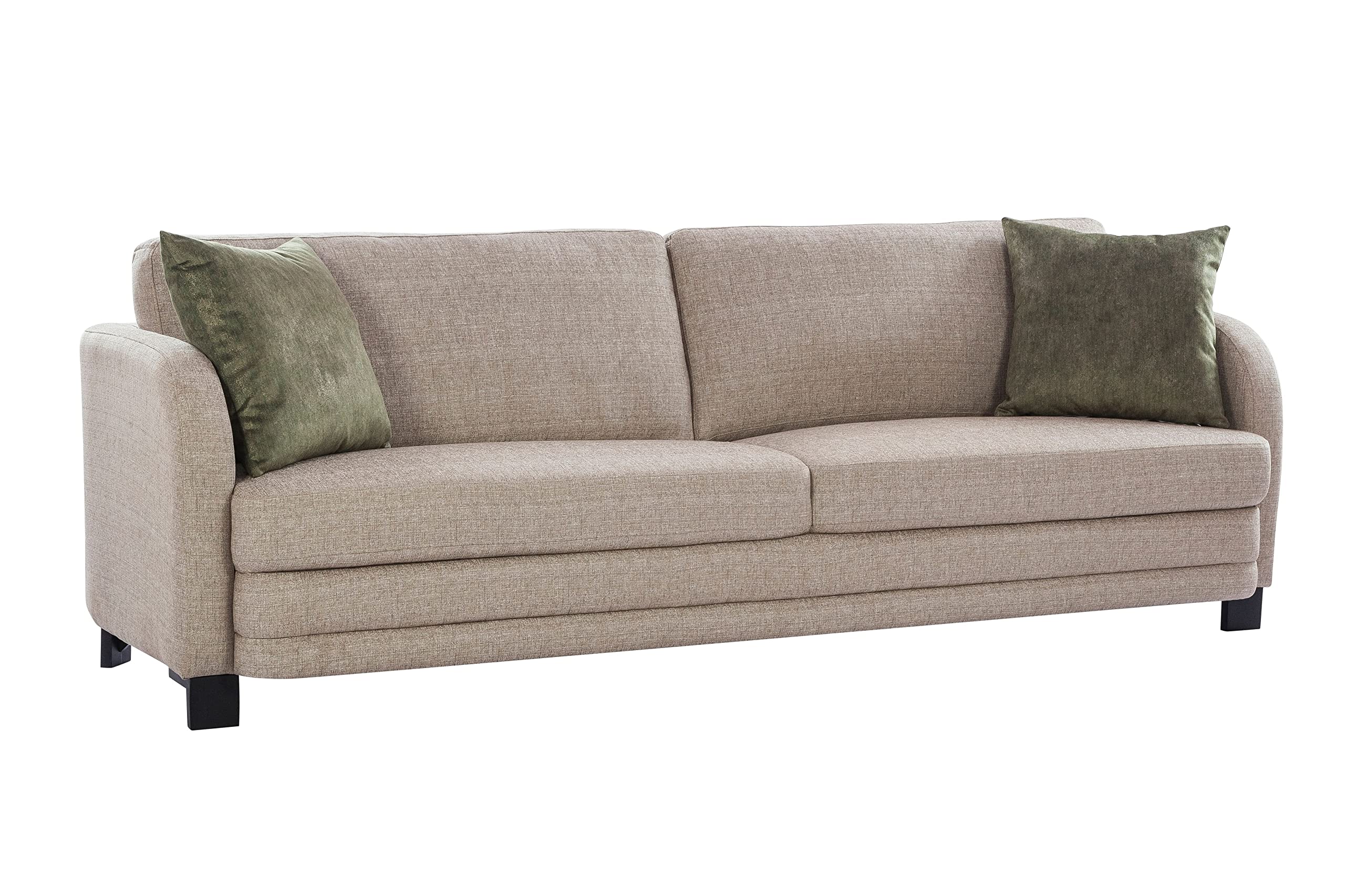 Grace Fabric Four Seater Sofa in Grey Colour
