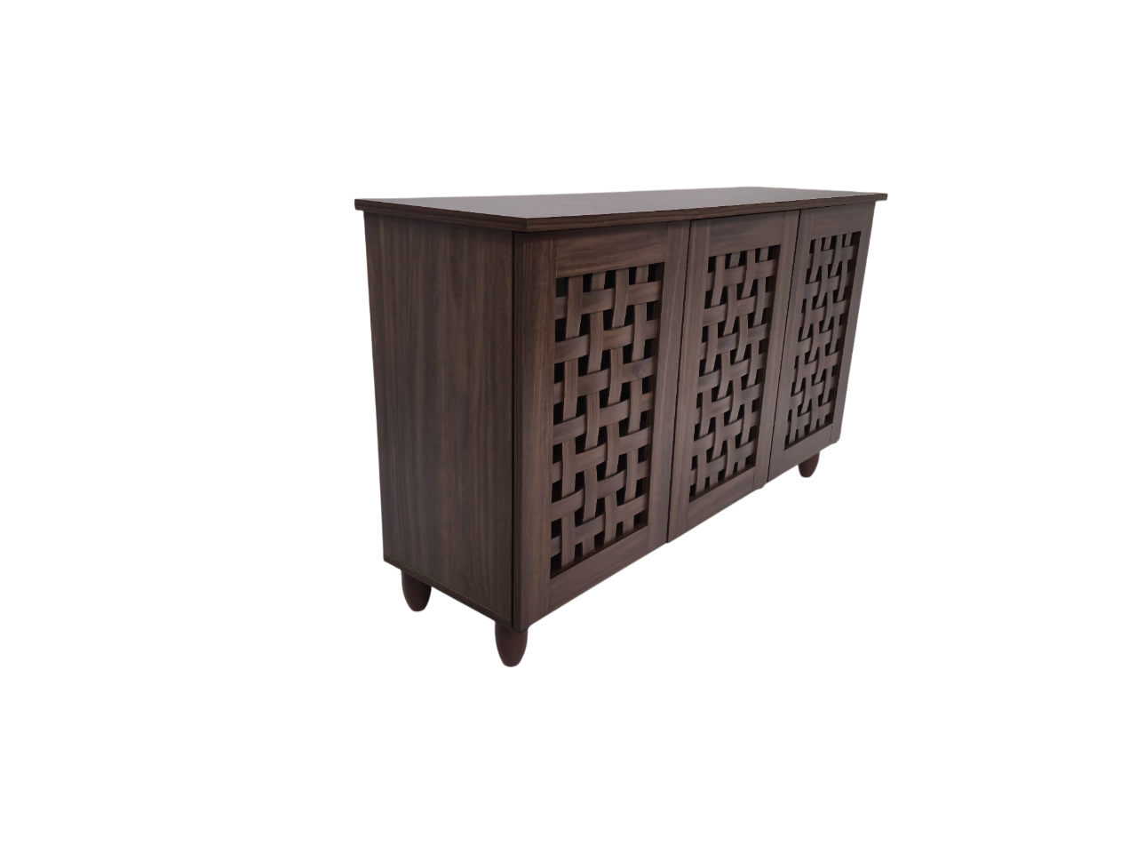 Neste 3 Door Shoe Rack in Walnut Colour